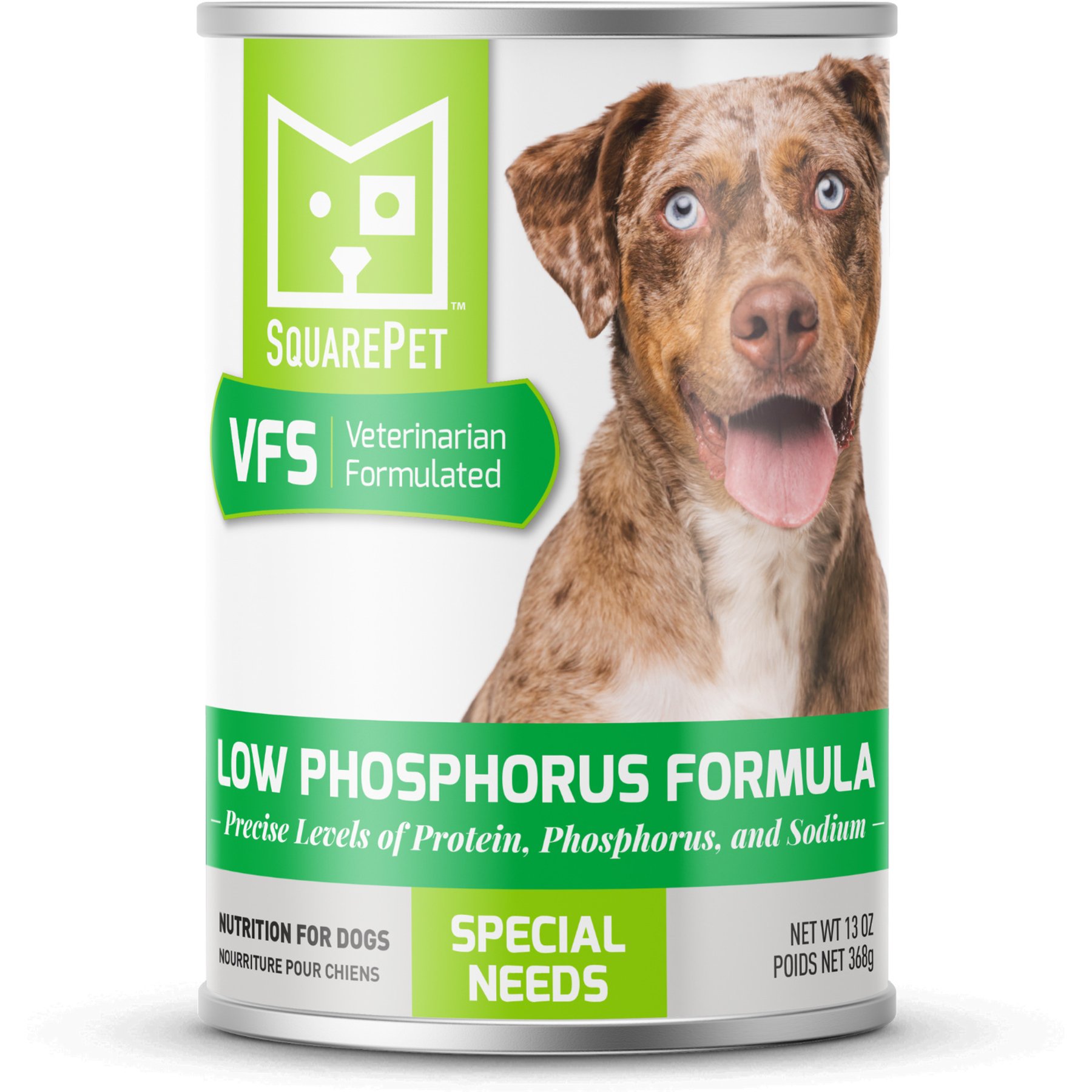 SquarePet VFS Canine Low Phosphorus Formula Wet Dog Food, 13-oz can, case of 12