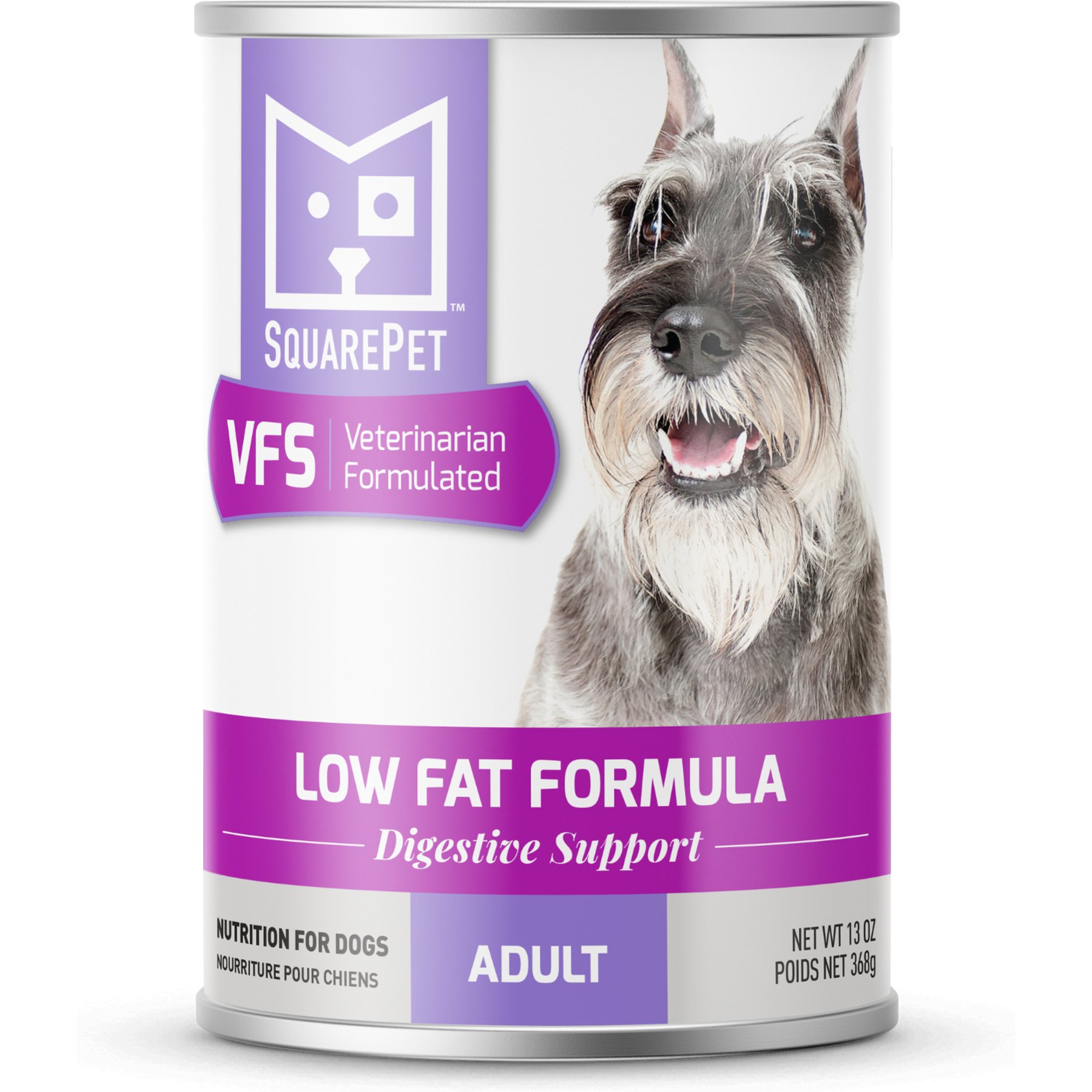 SquarePet VFS Canine Low Fat Formula Wet Dog Food, 13-oz can, case of 12