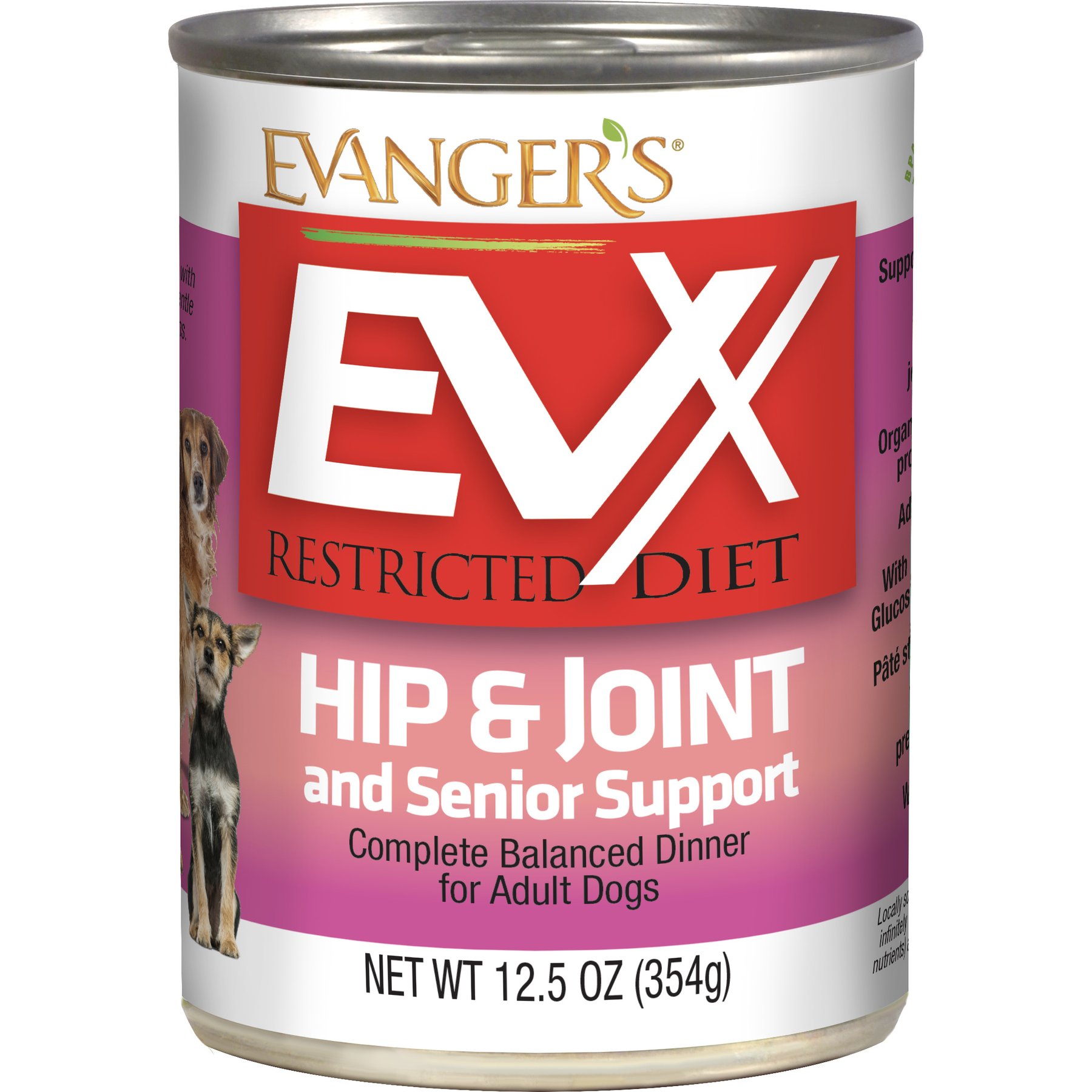 Evanger's EVX Restricted Diet Hip & Joint & Senior Support Salmon Flavor Pate Wet Dog Food