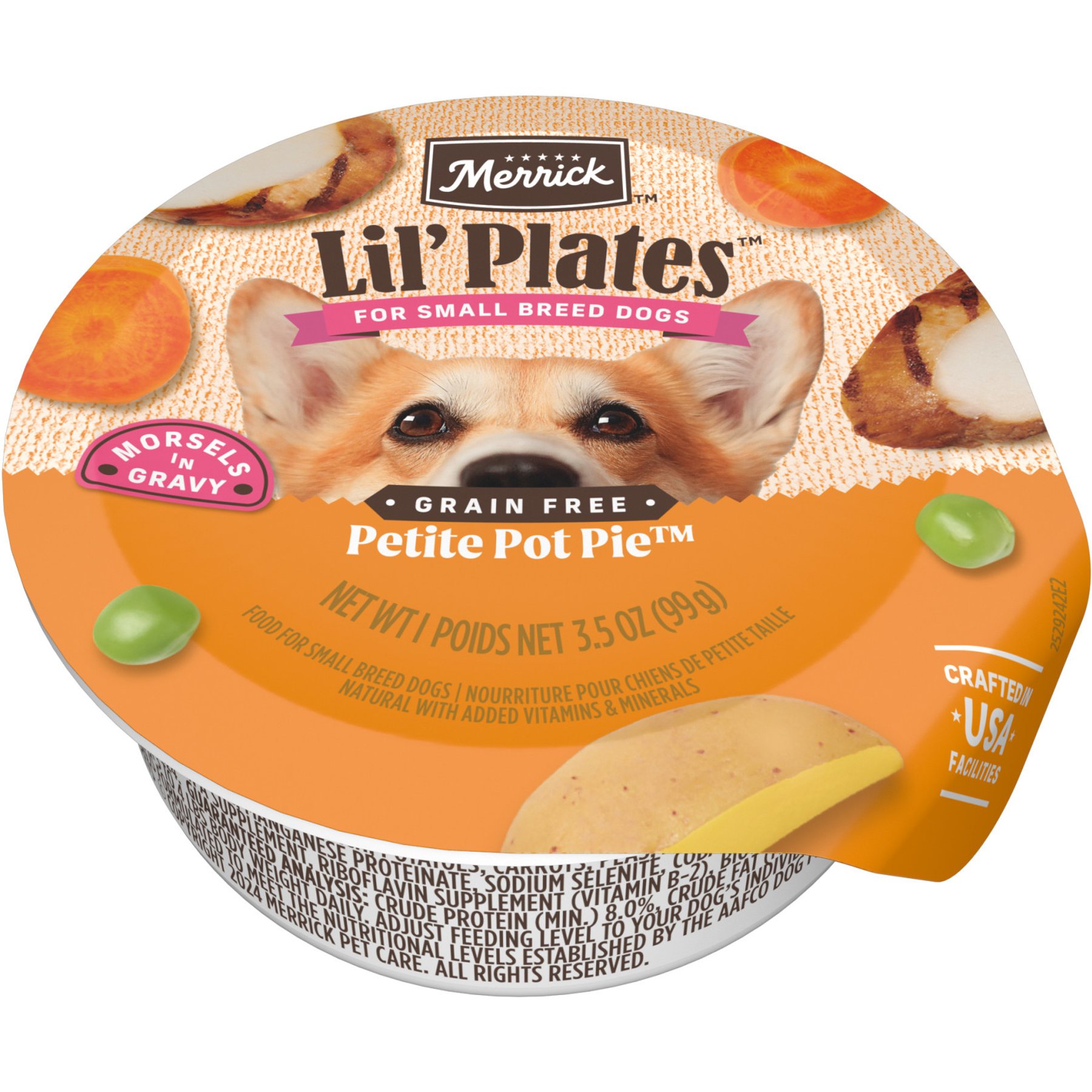 Merrick Lil' Plates Grain & Gluten -Free Small Breed Wet Dog Food Petite Pot Pie Recipe