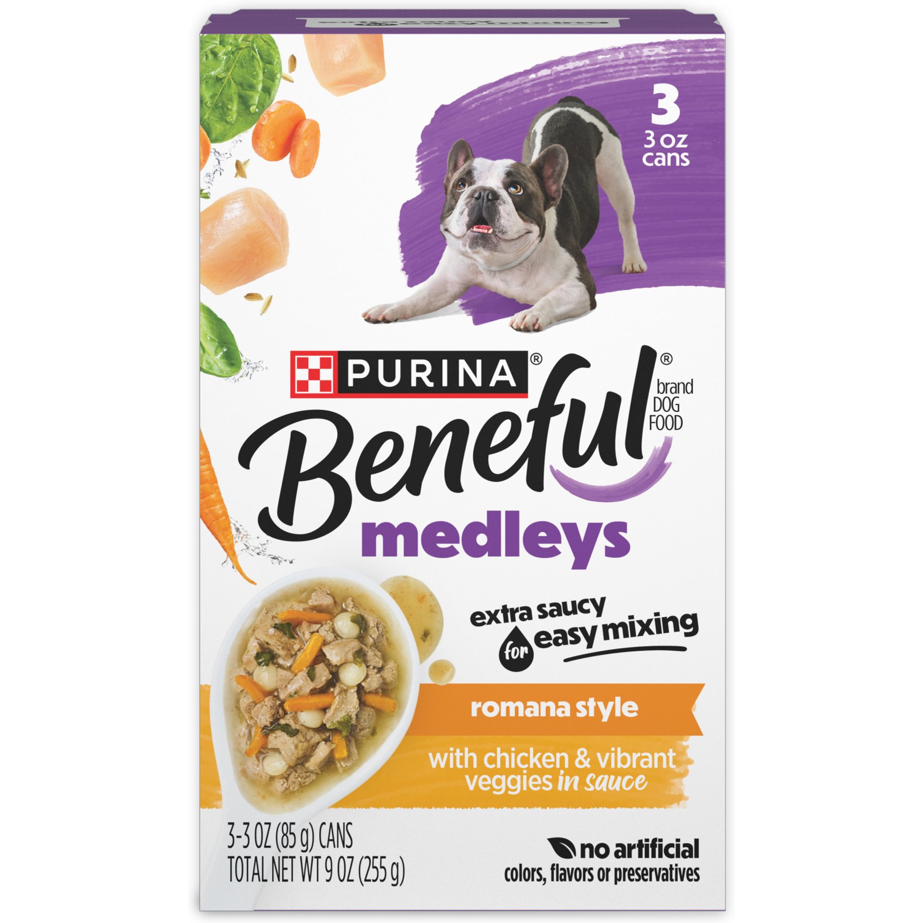 Purina Beneful Medleys Romana Style with Real Chicken in Gravy Wet Dog Food