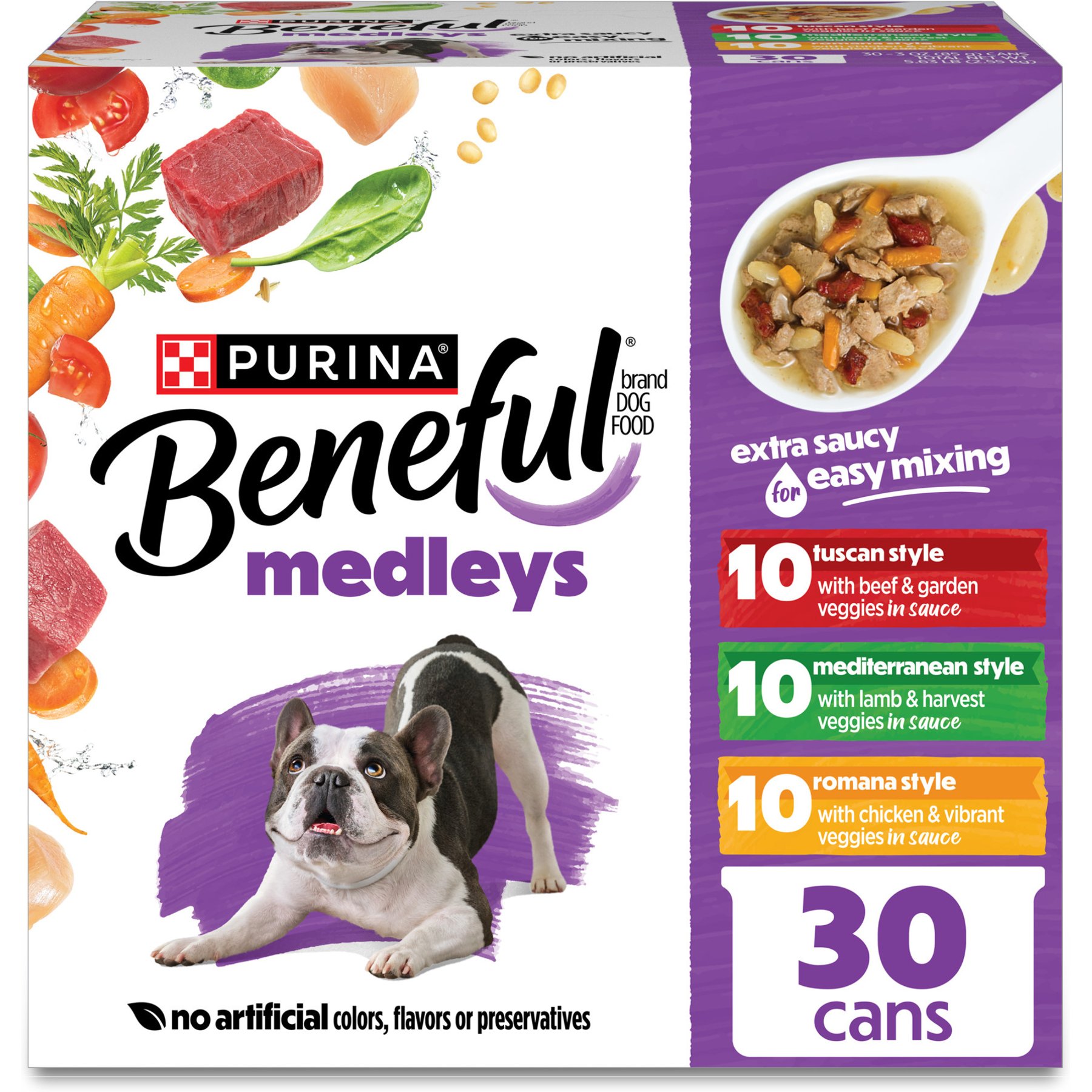 Purina Beneful Medleys Tuscan, Romana & Mediterranean Style Variety Pack in Gravy Wet Dog Food