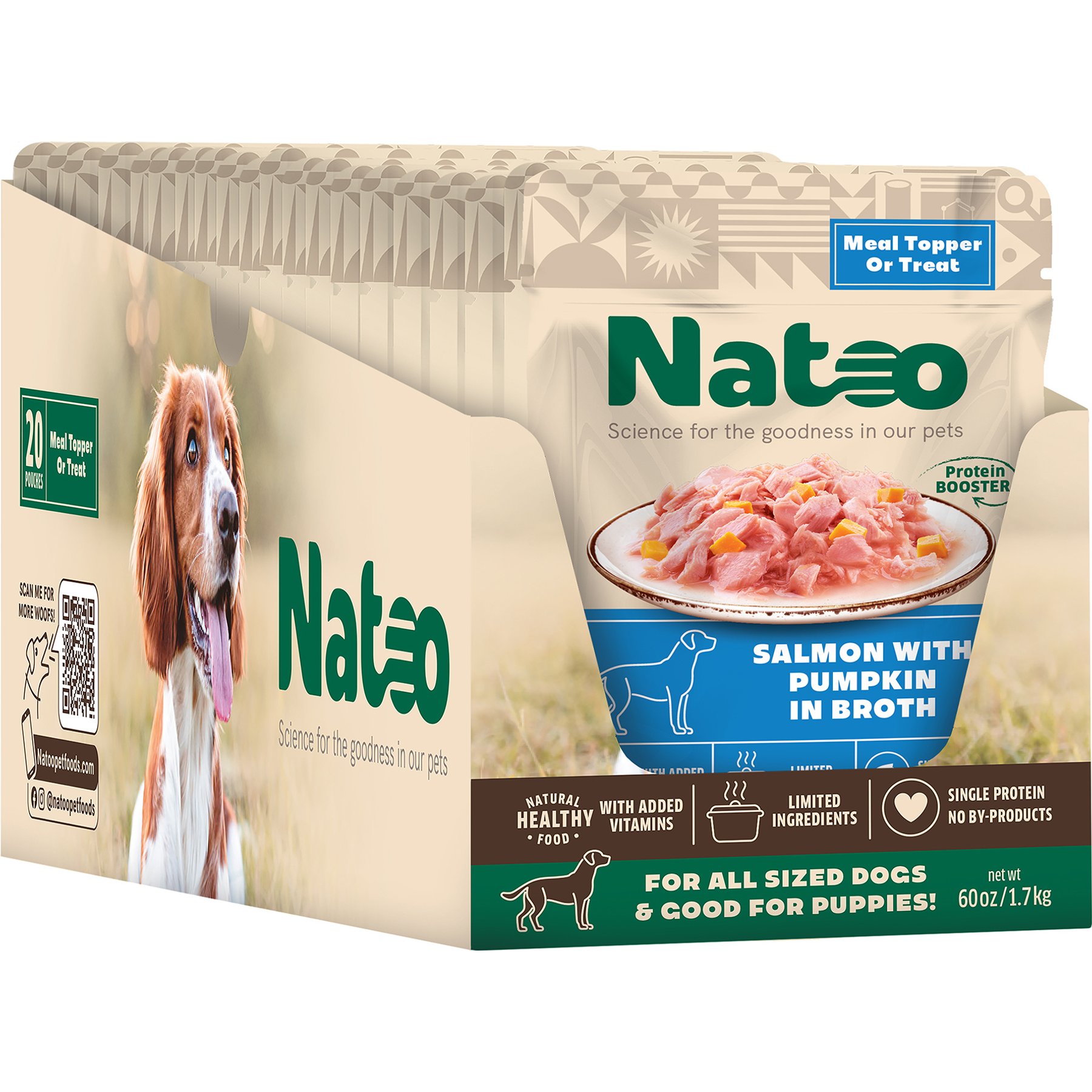 Natoo Salmon with Pumpkin Limited Ingredient Dog Food Topper