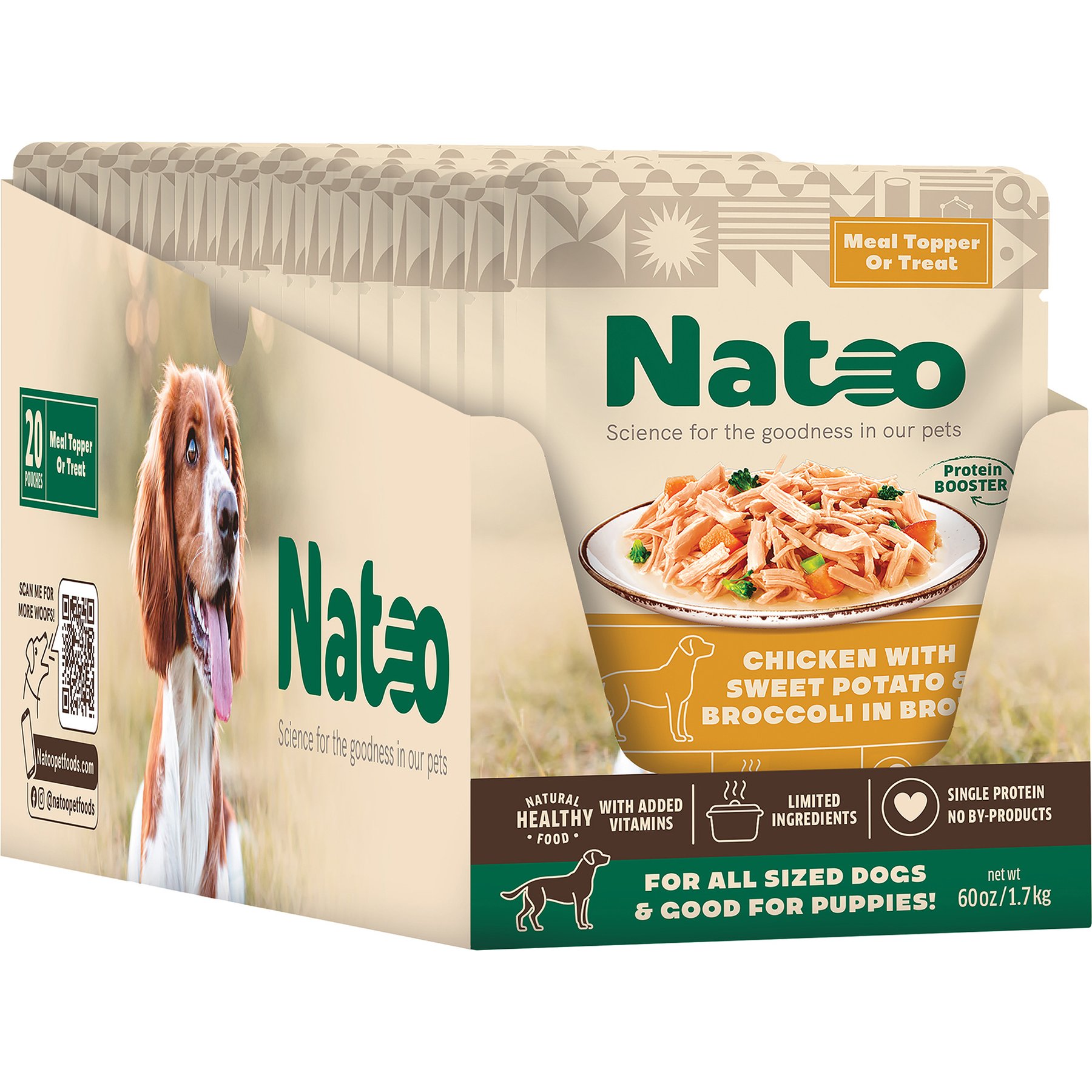Natoo Chicken with Sweet Potato & Broccoli Limited Ingredient Dog Food Topper