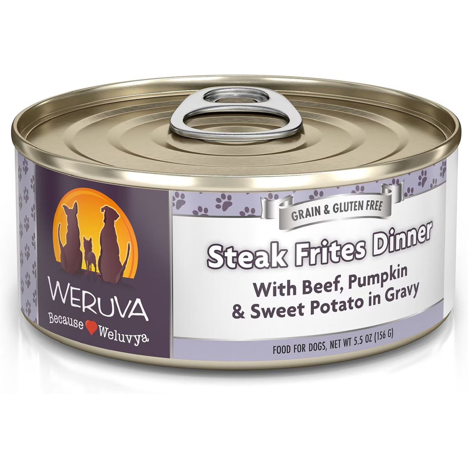 Weruva Steak Frites Dinner with Beef, Pumpkin & Sweet Potatoes in Gravy Grain-Free Canned Dog Food