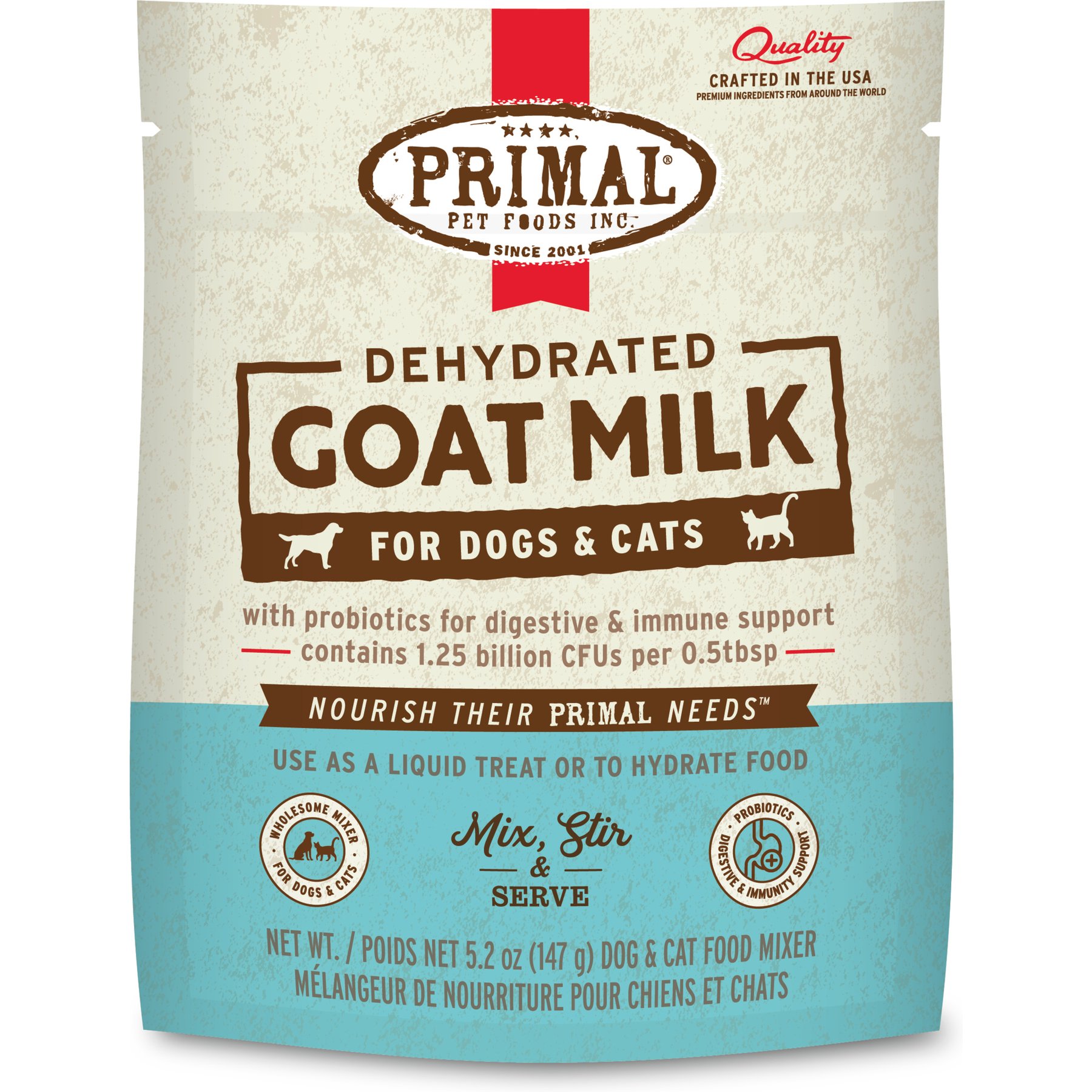 Primal Dehydrated Goat Milk with Probiotics Dog Food Topping