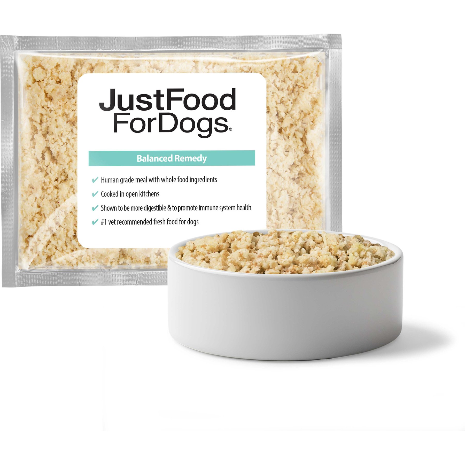 JustFoodForDogs Balanced Remedy Recipe Frozen Human-Grade Fresh Dog Food