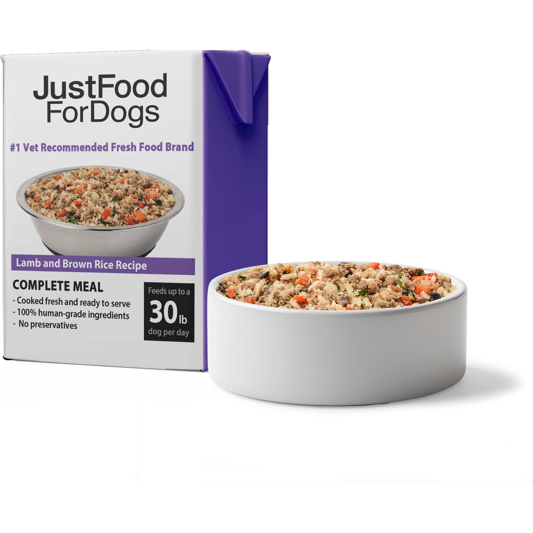 JustFoodForDogs Pantry Fresh Lamb & Brown Rice Fresh Dog Food