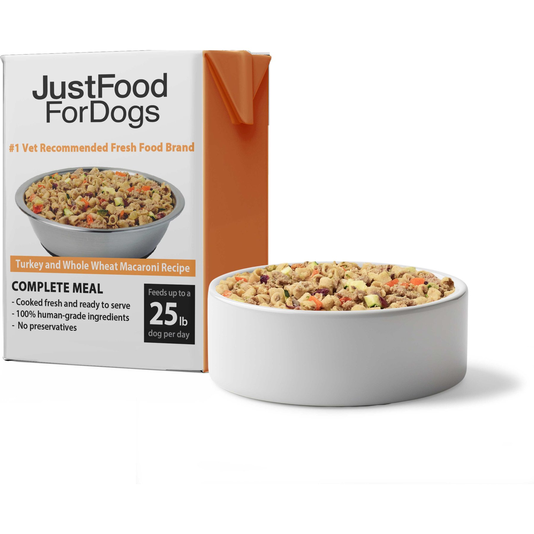 JustFoodForDogs Pantry Fresh Turkey & Whole Wheat Macaroni Fresh Dog Food