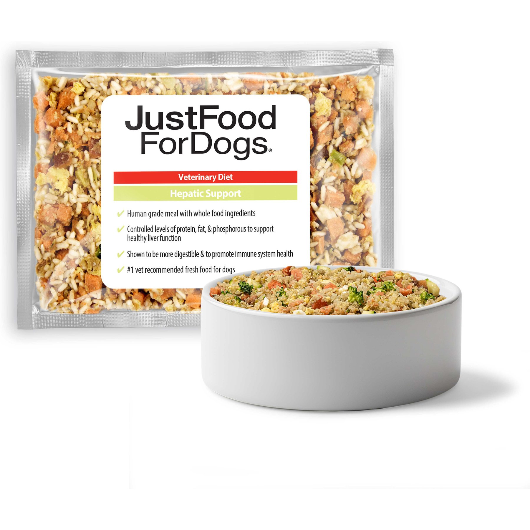 JustFoodForDogs Veterinary Diet Hepatic Support Low Fat Frozen Human-Grade Fresh Dog Food