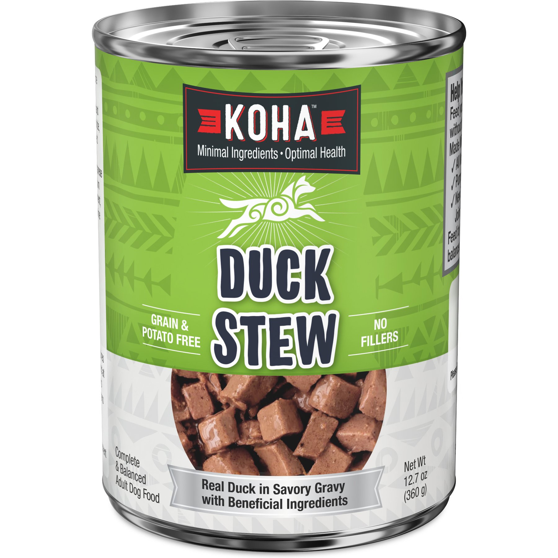 KOHA Duck Stew High Protein Limited Ingredient Wet Dog Food, 12.7-oz can, case of 12