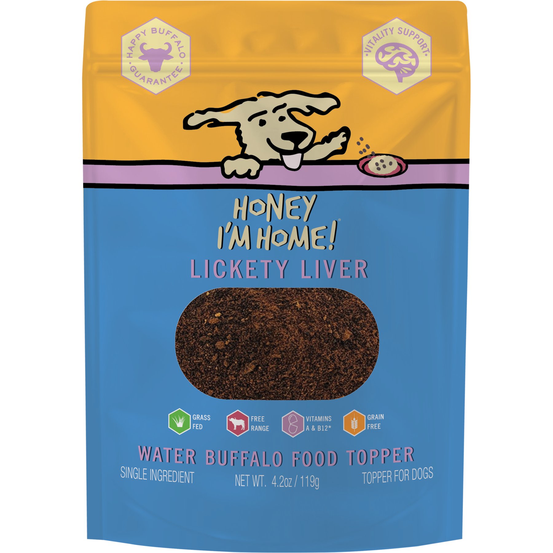 Honey I'm Home! Lickity Liver Natural Water Buffalo Dog Meal Topper
