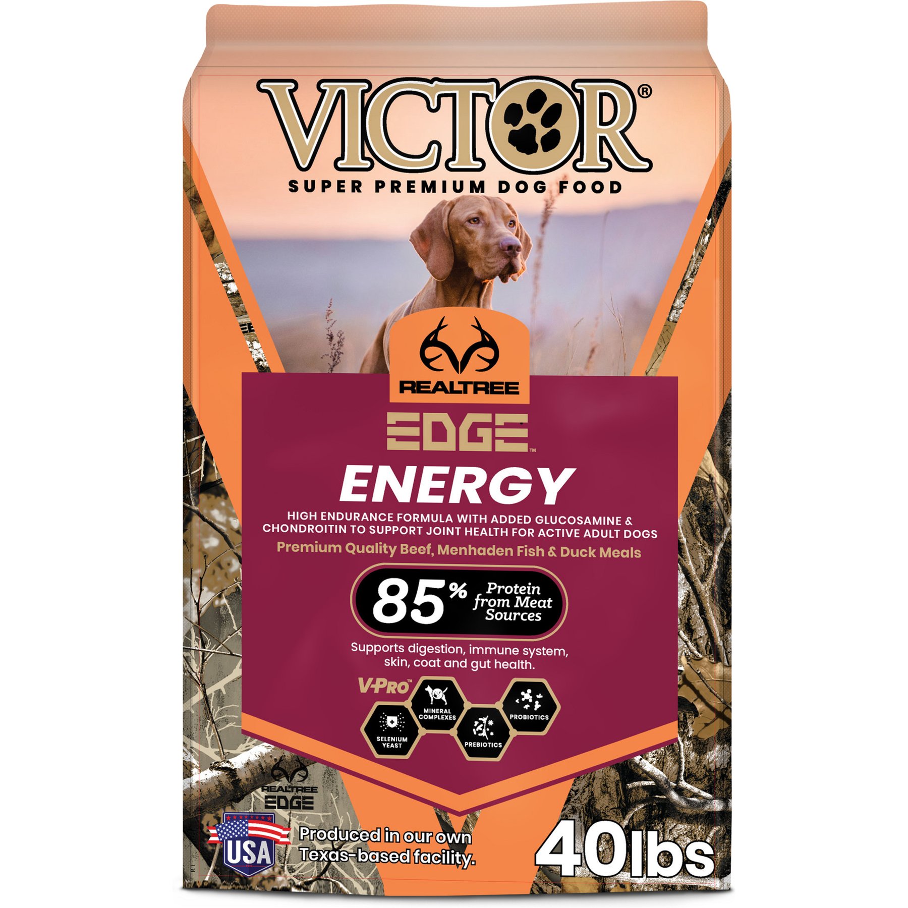 VICTOR Realtree Edge Energy High Protein Joint Support Active Sporting Dry Dog Food