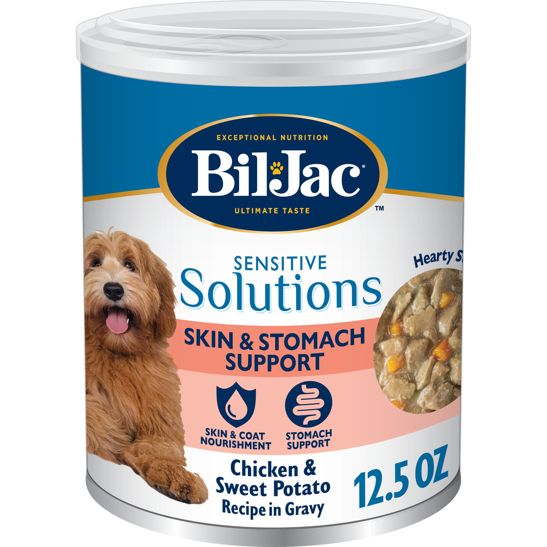 Bil-Jac Sensitive Solutions Chicken & Sweet Potato Wet Dog Food, 12.5-oz can, case of 12