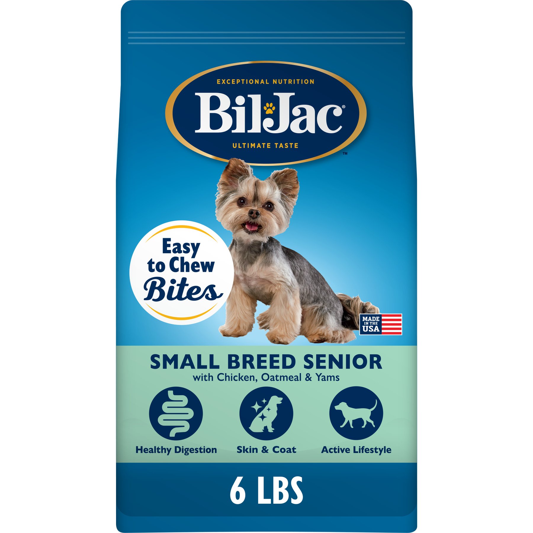 Bil-Jac Small Breed Senior Chicken, Oatmeal & Yam Recipe Dry Dog Food