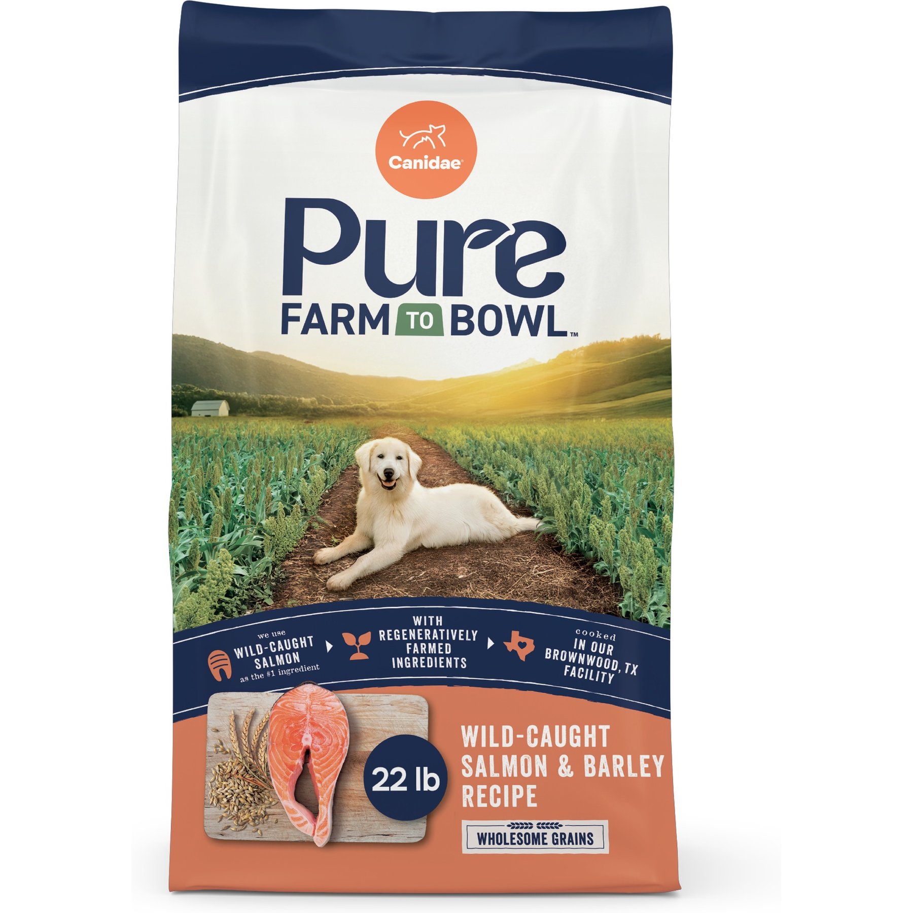 CANIDAE Pure Farm to Bowl Wild-Caught Salmon & Barley Recipe Dry Dog Food