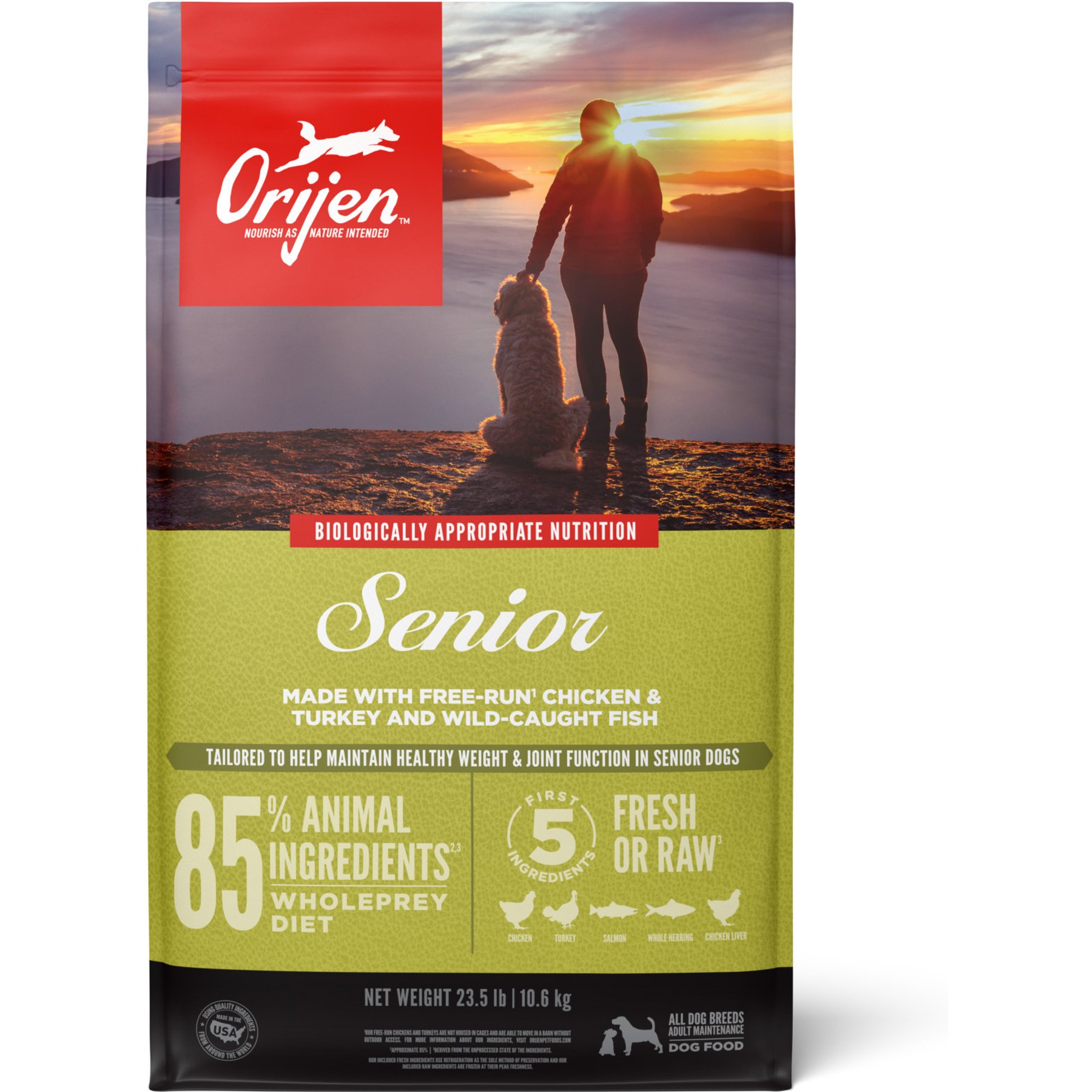 ORIJEN Senior Grain-Free High-Protein Dry Dog Food