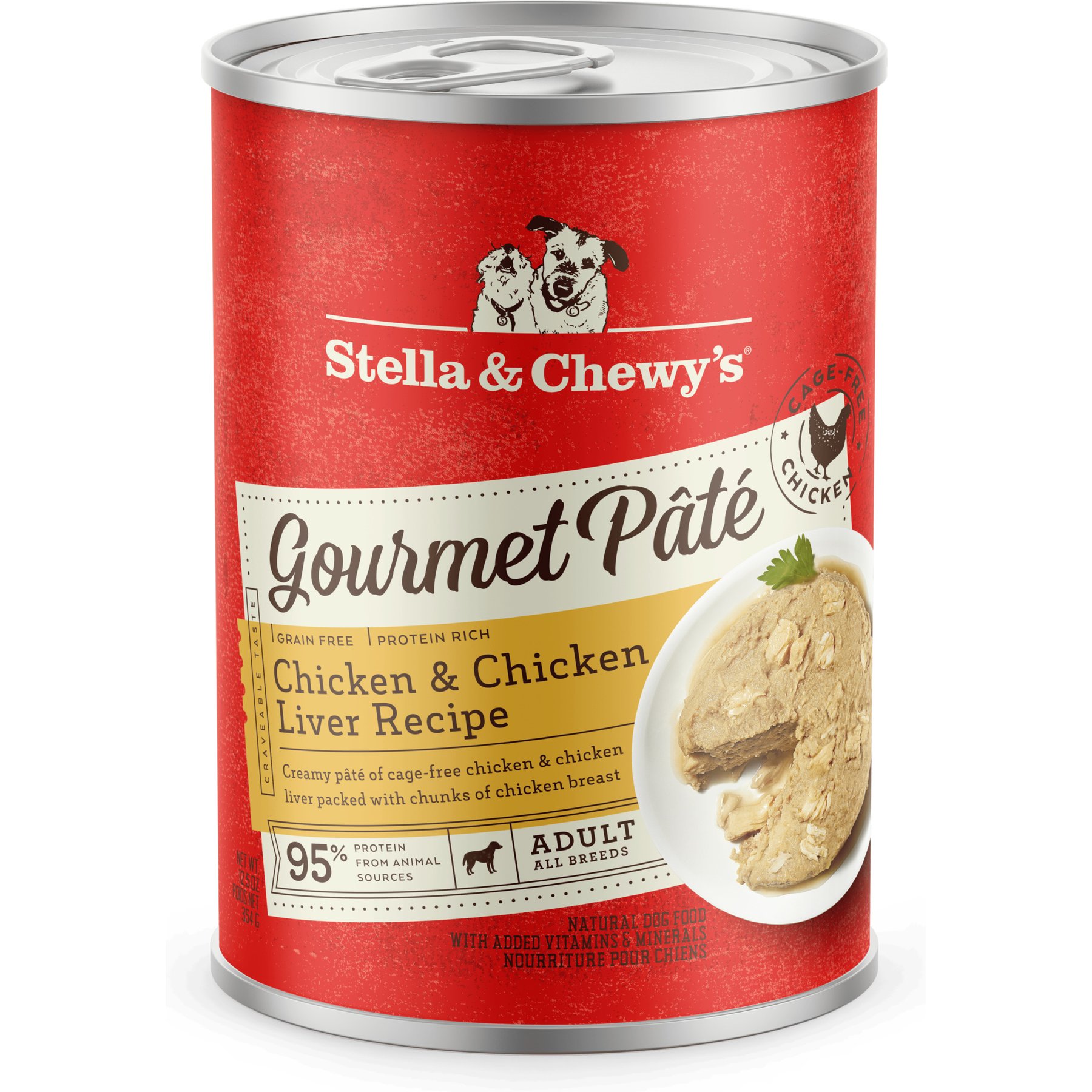 Stella & Chewy's Stella & Chewy's Gourmet Pate Cage-Free Chicken & Chicken Liver Grain-Free Wet Dog Food dog food package