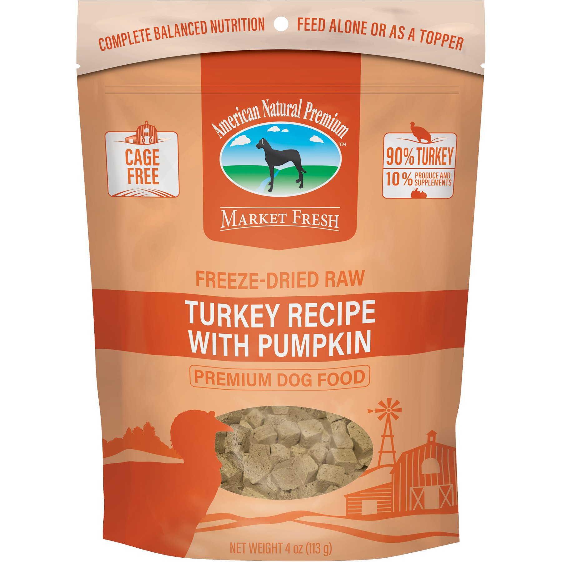 American Natural Premium Market Fresh Turkey with Pumpkin Freeze-Dried Dog Food