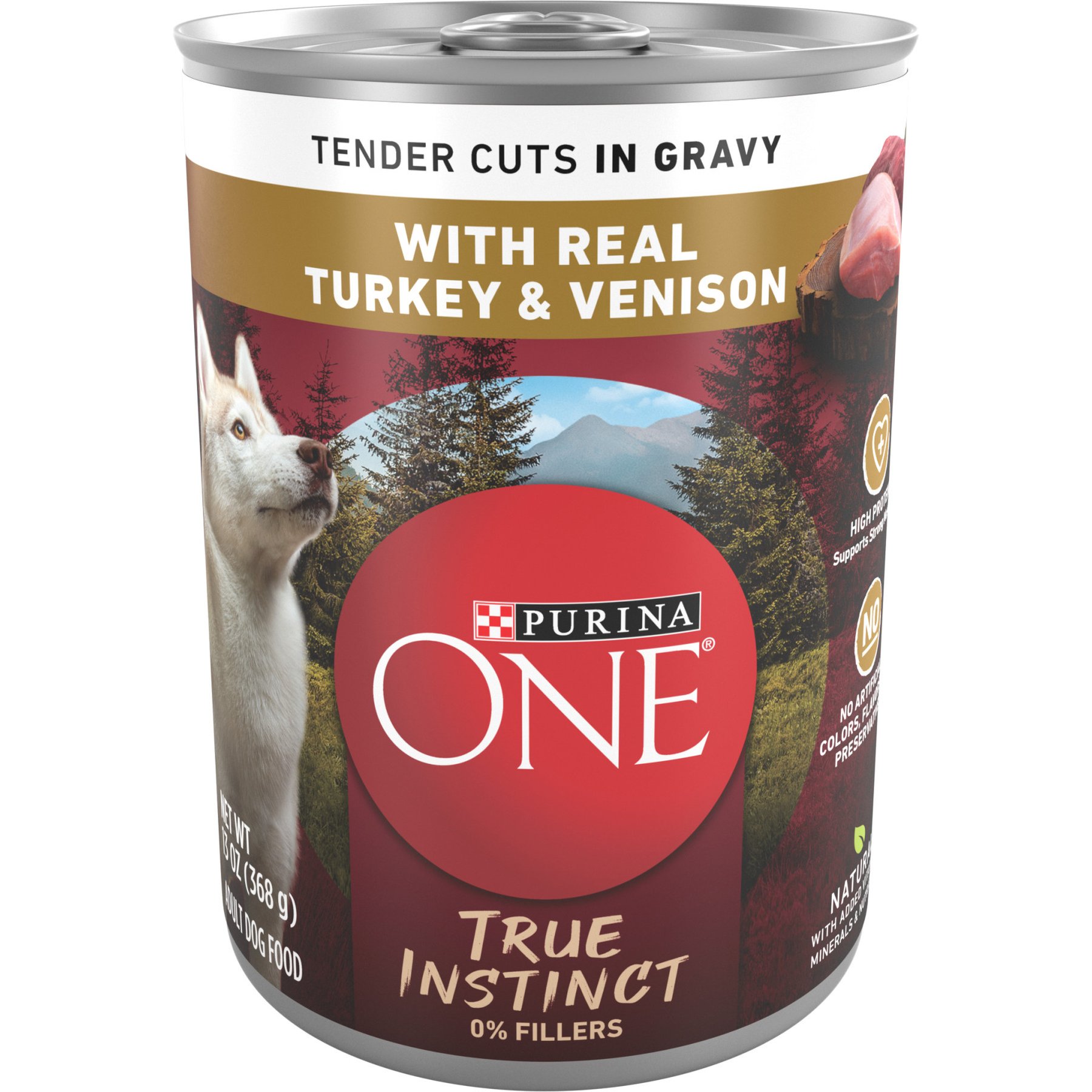 Purina ONE SmartBlend True Instinct Tender Cuts in Gravy with Real Turkey & Venison Canned Dog Food