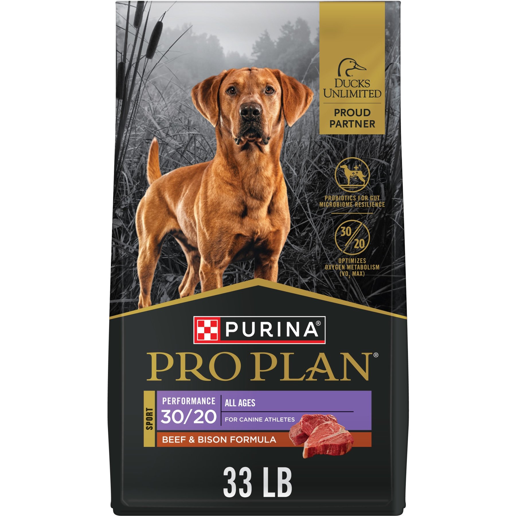Purina Pro Plan Sport Performance All Life Stages High-Protein 30/20 Beef & Bison Formula Dry Dog Food