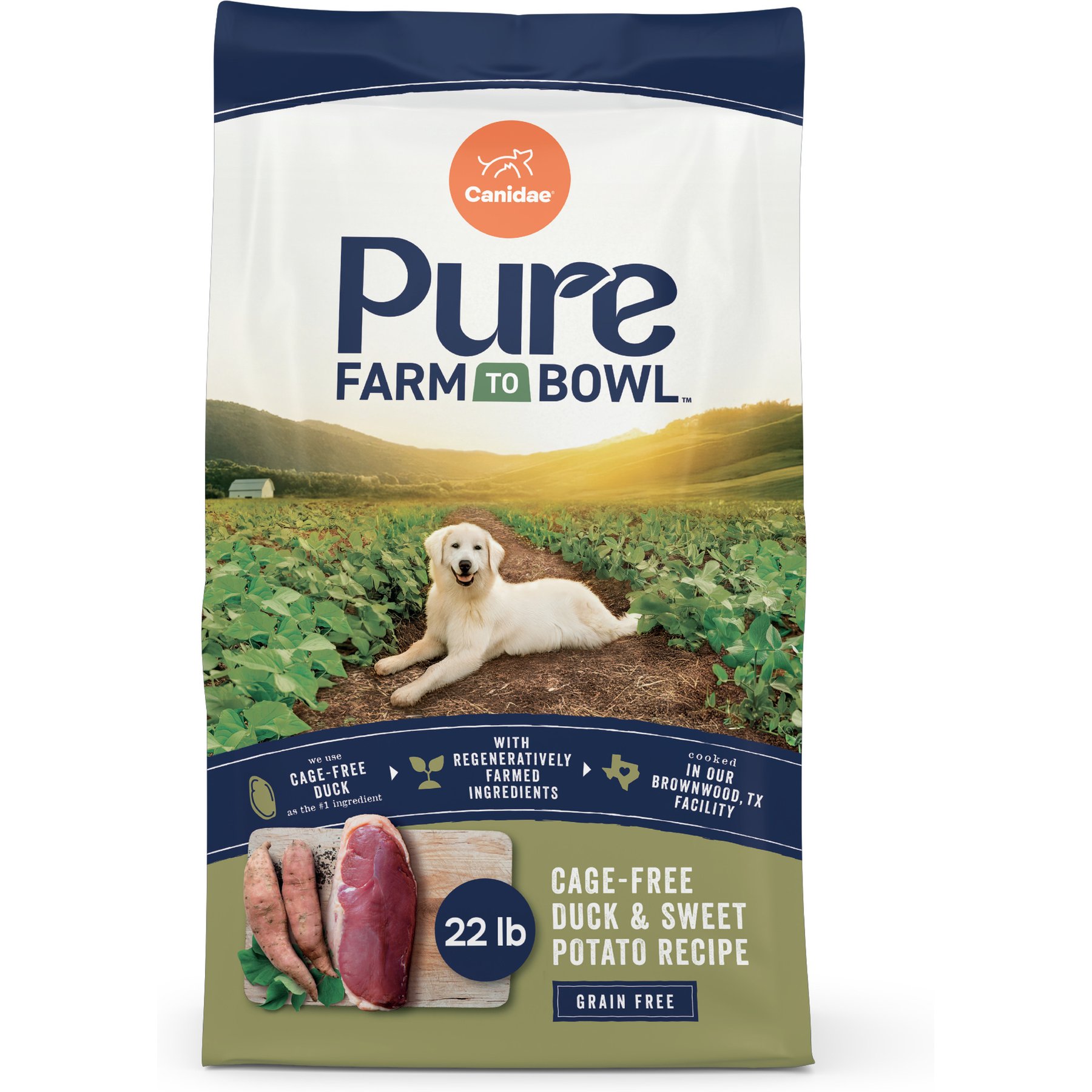 CANIDAE Pure Farm To Bowl Cage-Free Duck & Sweet Potato Recipe Dry Dog Food