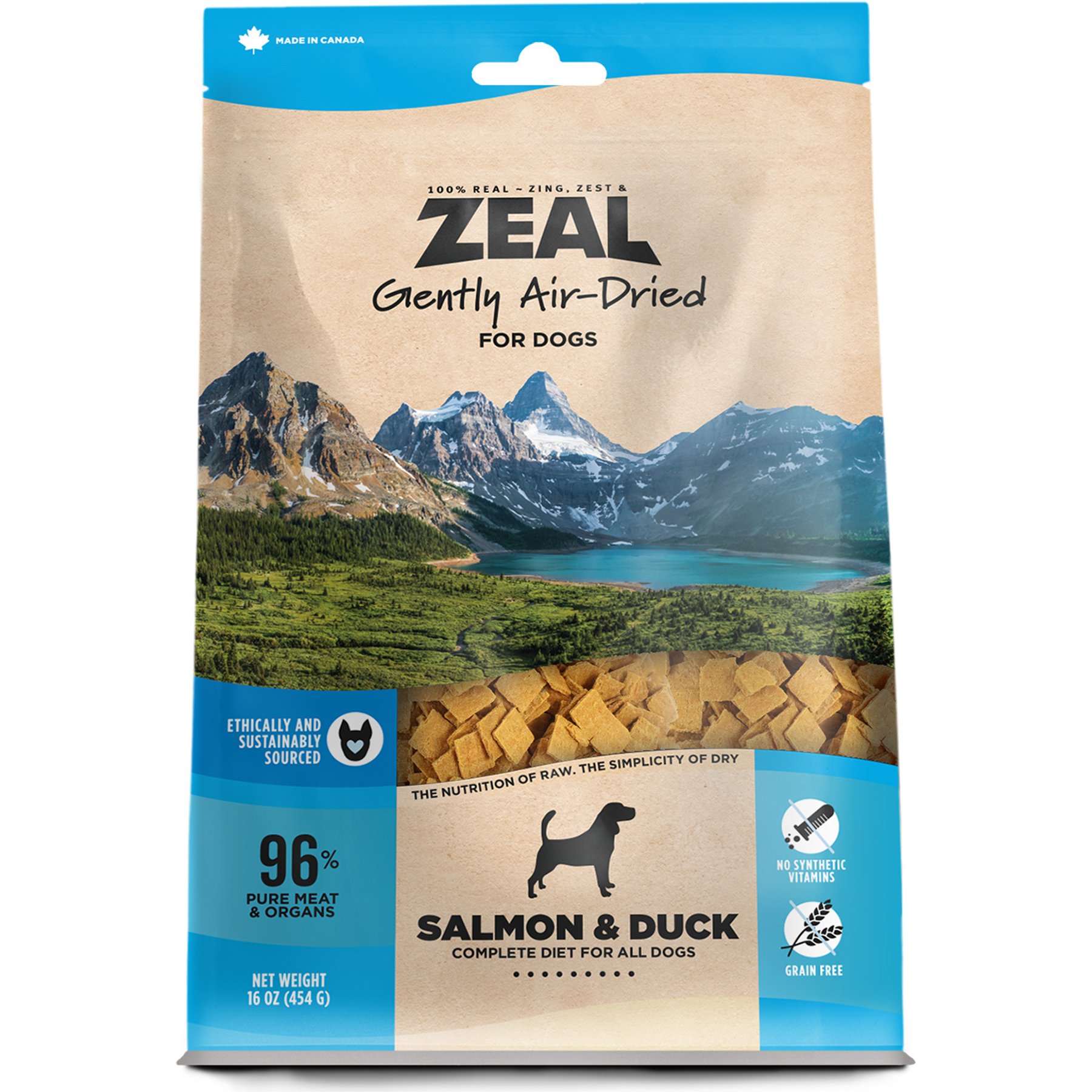 ZEAL Canada Salmon & Duck Recipe Grain-Free Gently Air-Dried Dog Food