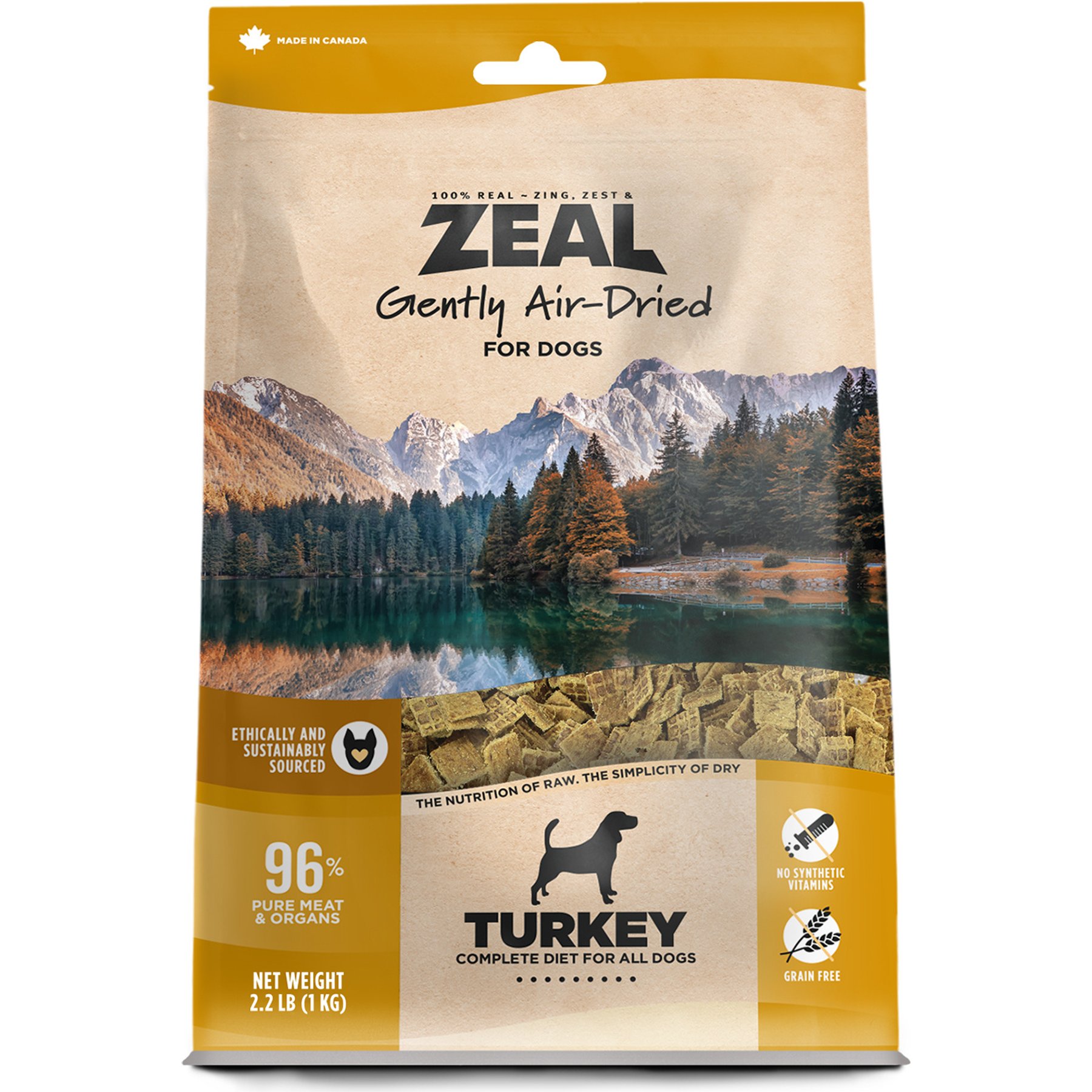 ZEAL Canada Turkey Recipe Grain-Free Gently Air-Dried Dog Food