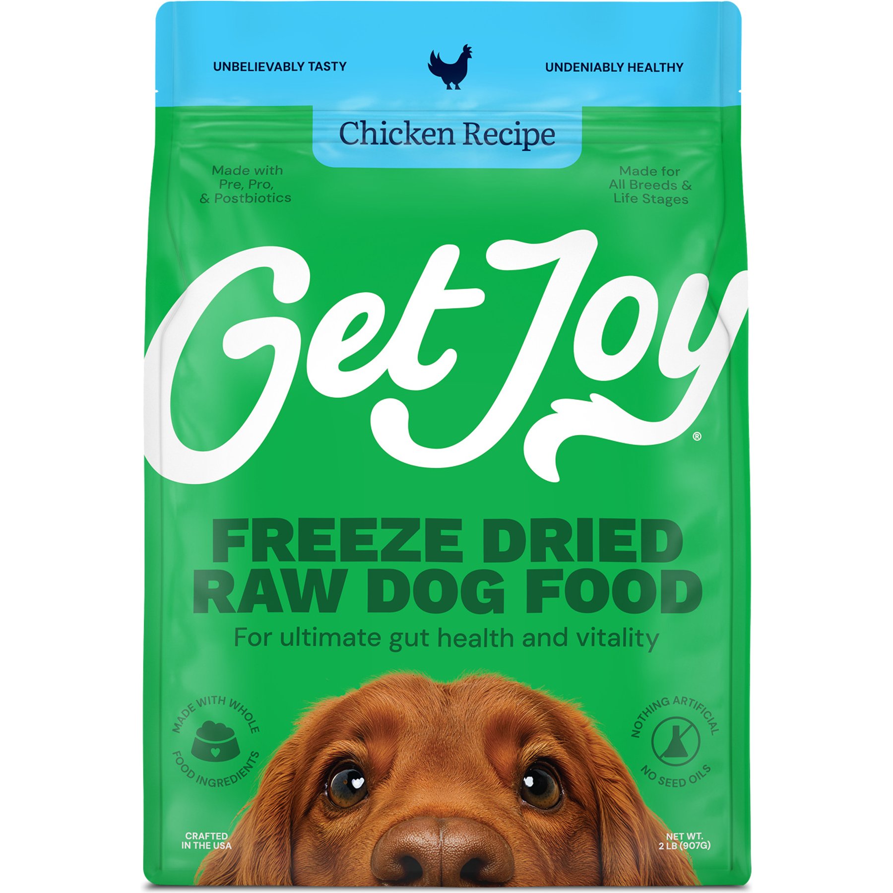 Get Joy Chicken Recipe Human-Grade All Life Stages Freeze-Dried Raw Dog Food