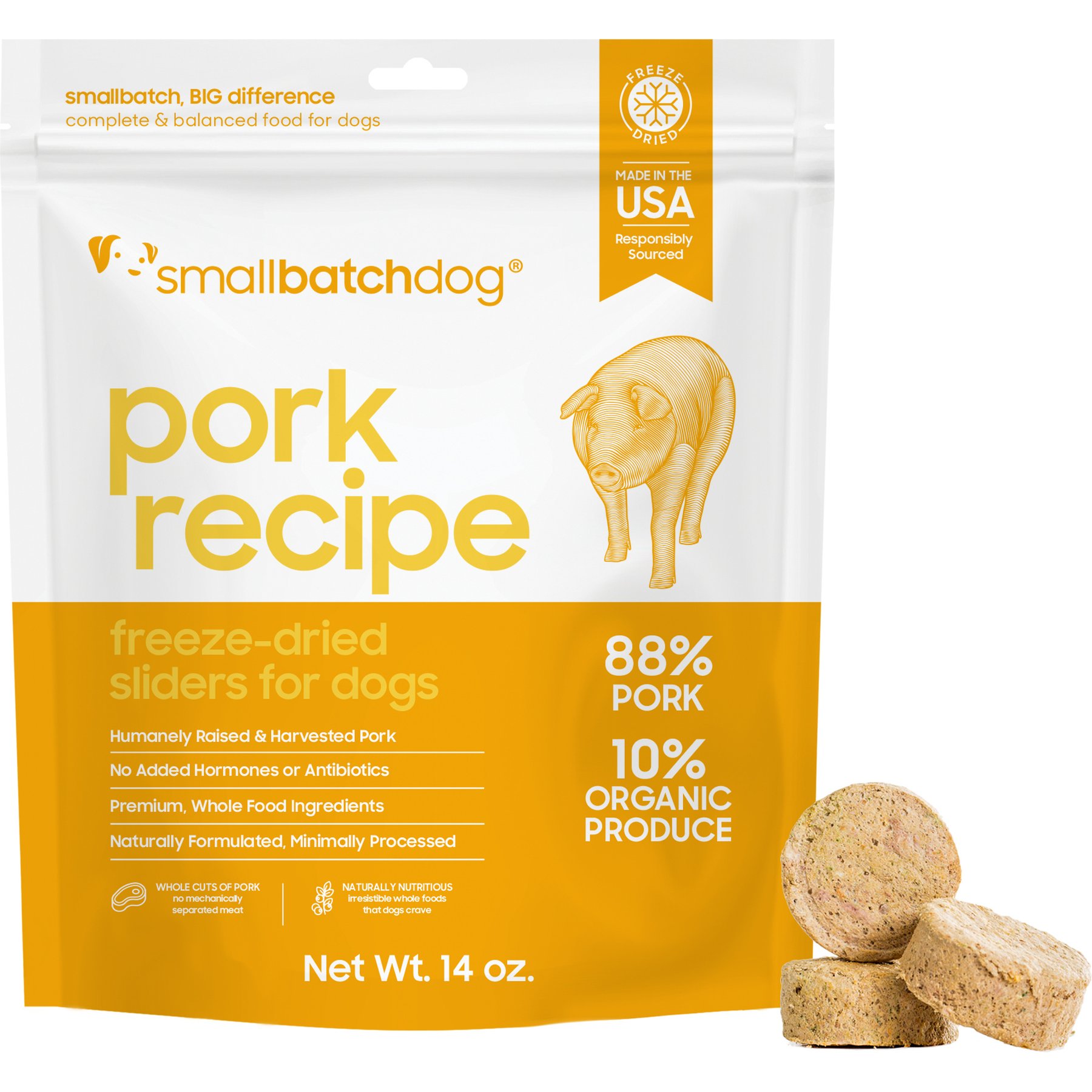 Smallbatch Pets Pork Non-GMO Freeze-Dried Dog Food