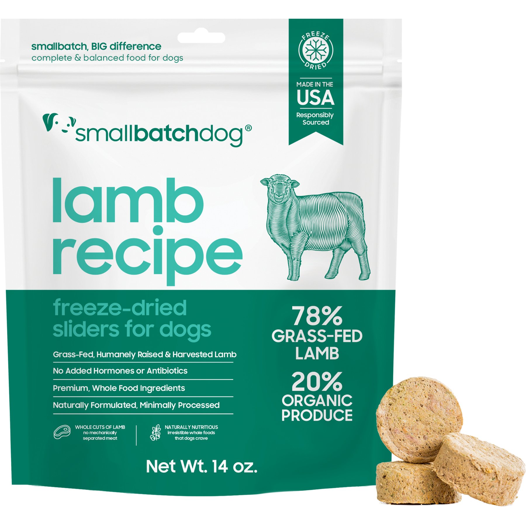 Smallbatch Pets Lamb Non-GMO Freeze-Dried Dog Food