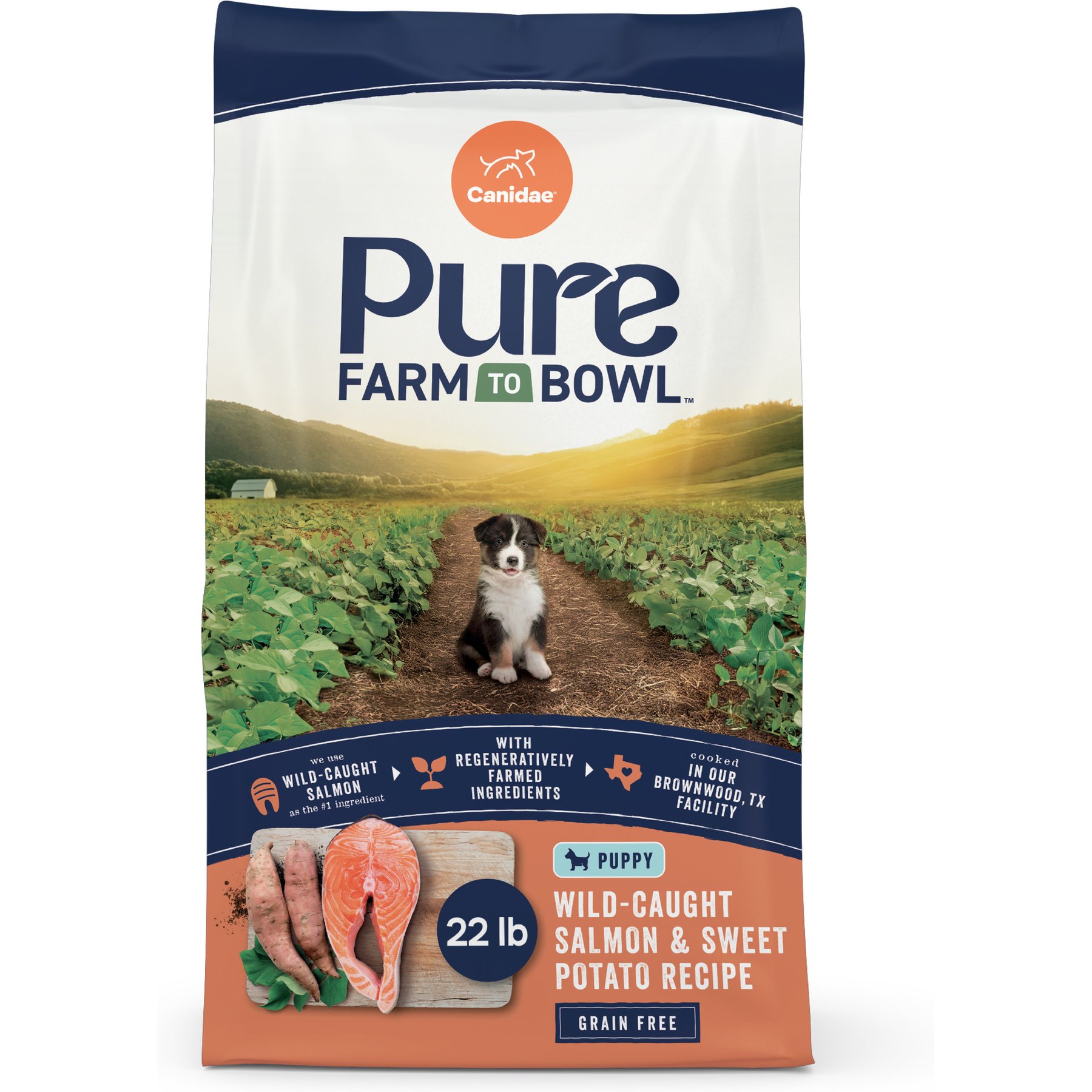 CANIDAE Pure Grain-Free Puppy Real Salmon & Sweet Potato Dry Dog Food