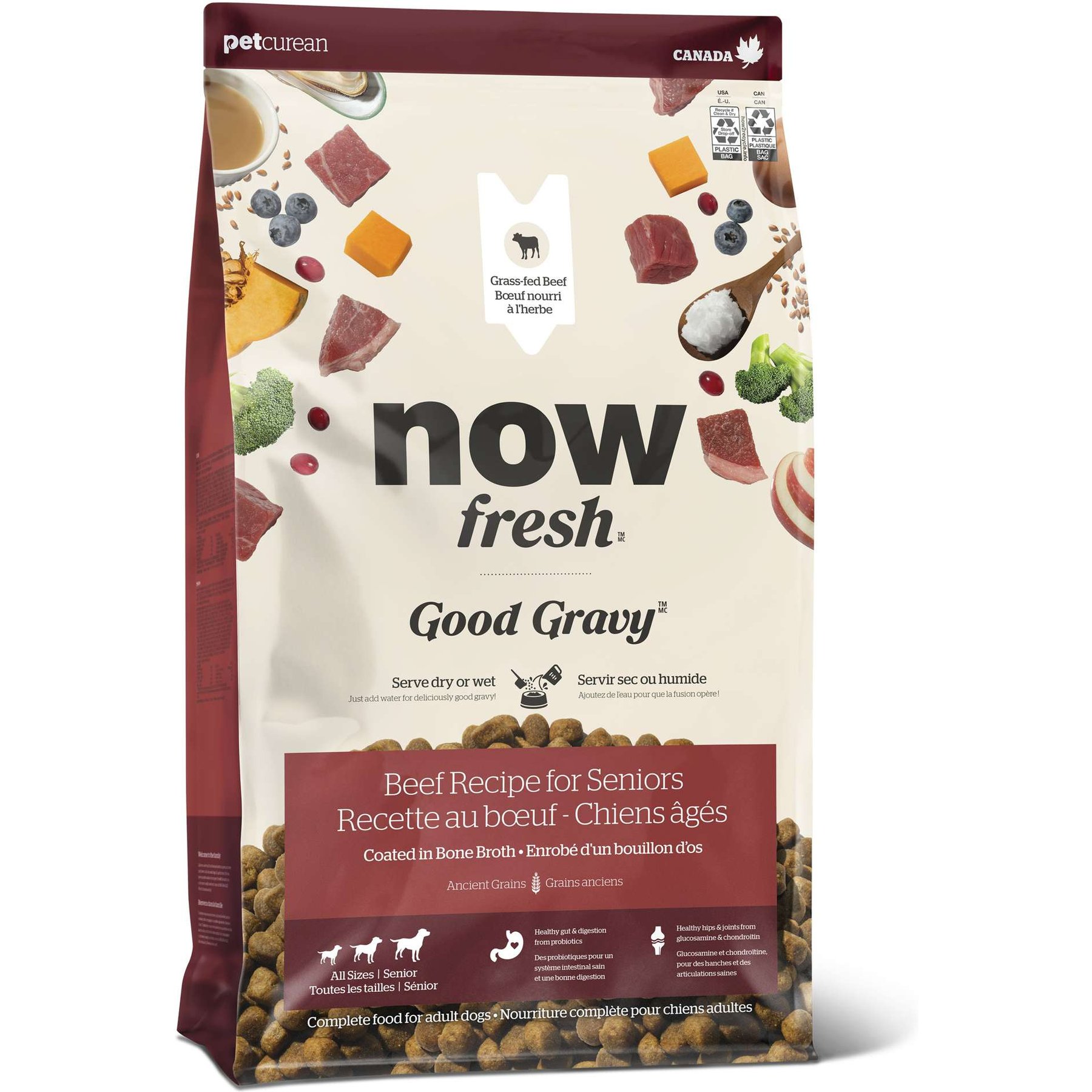 Now Fresh Good Gravy Senior Chicken-Free Beef Recipe with Ancient Grains Dry Dog Food