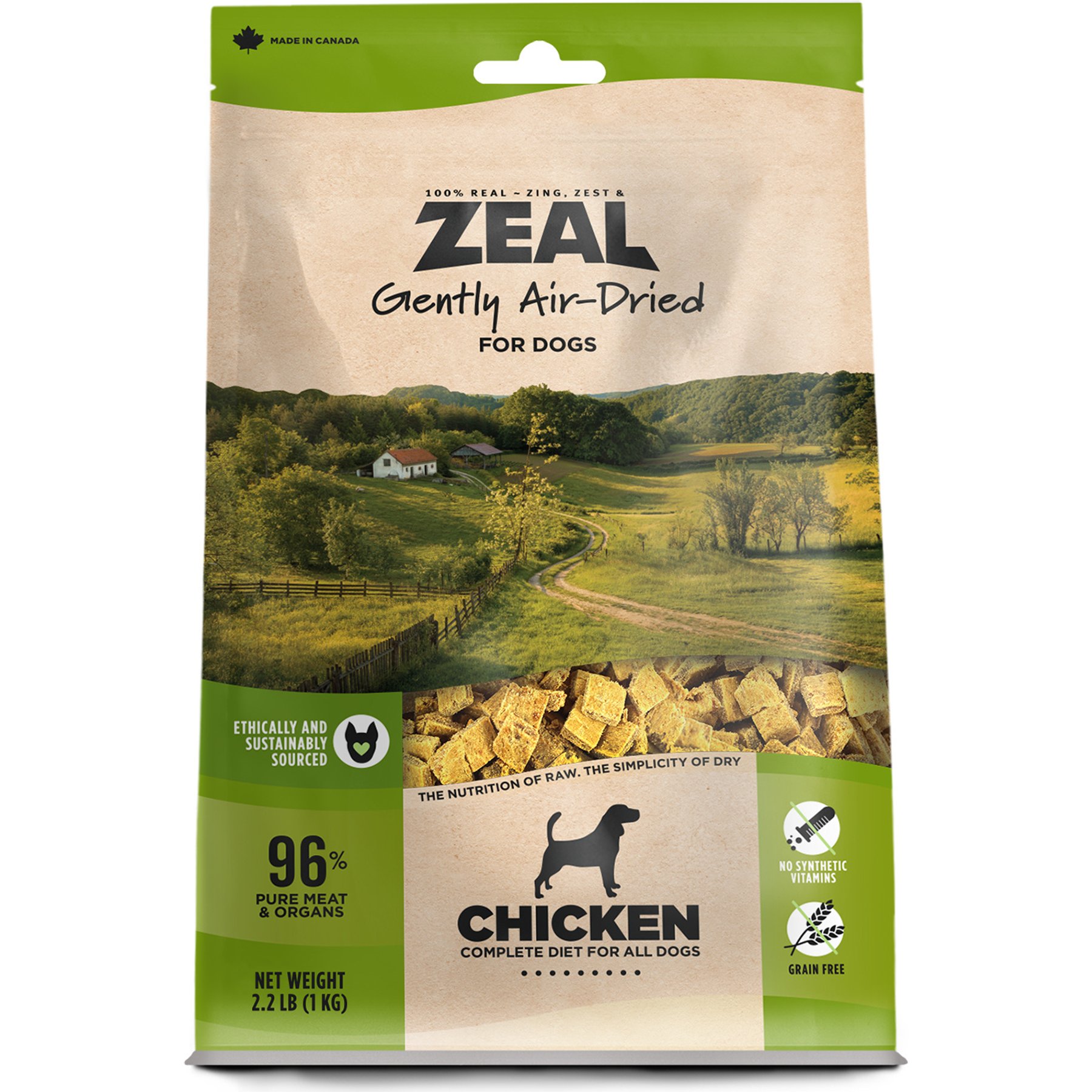 ZEAL Canada Gently Air Dried Chicken Recipe Dry Dog Food