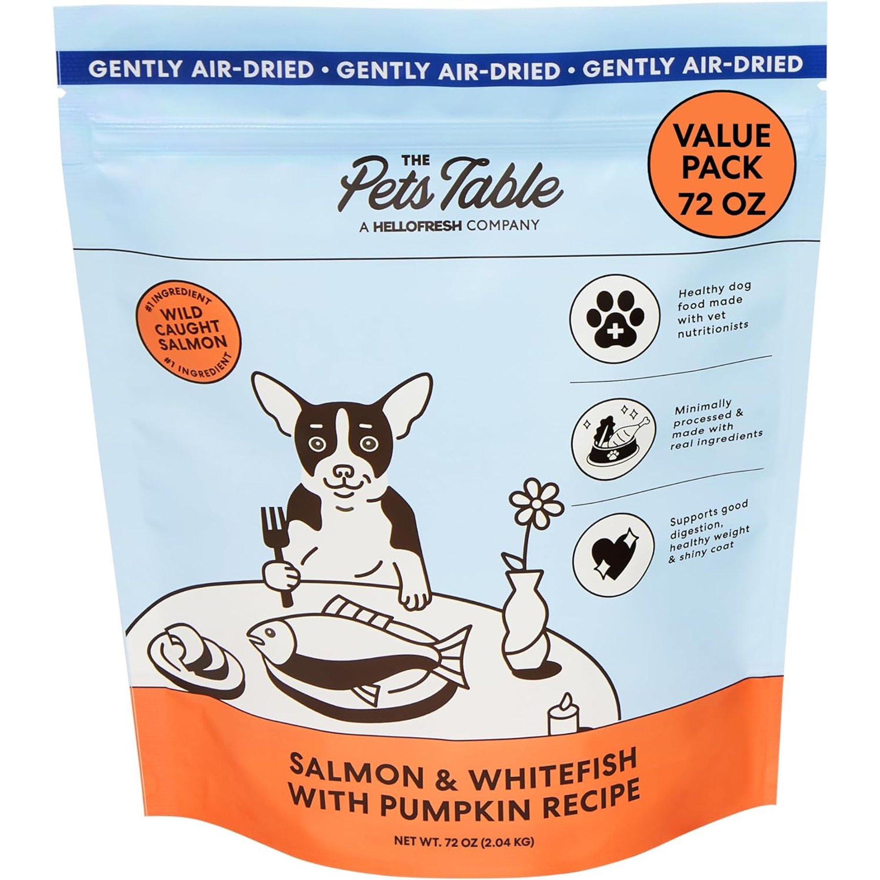 The Pets Table Salmon & Whitefish with Pumpkin Air-Dried Dog Food