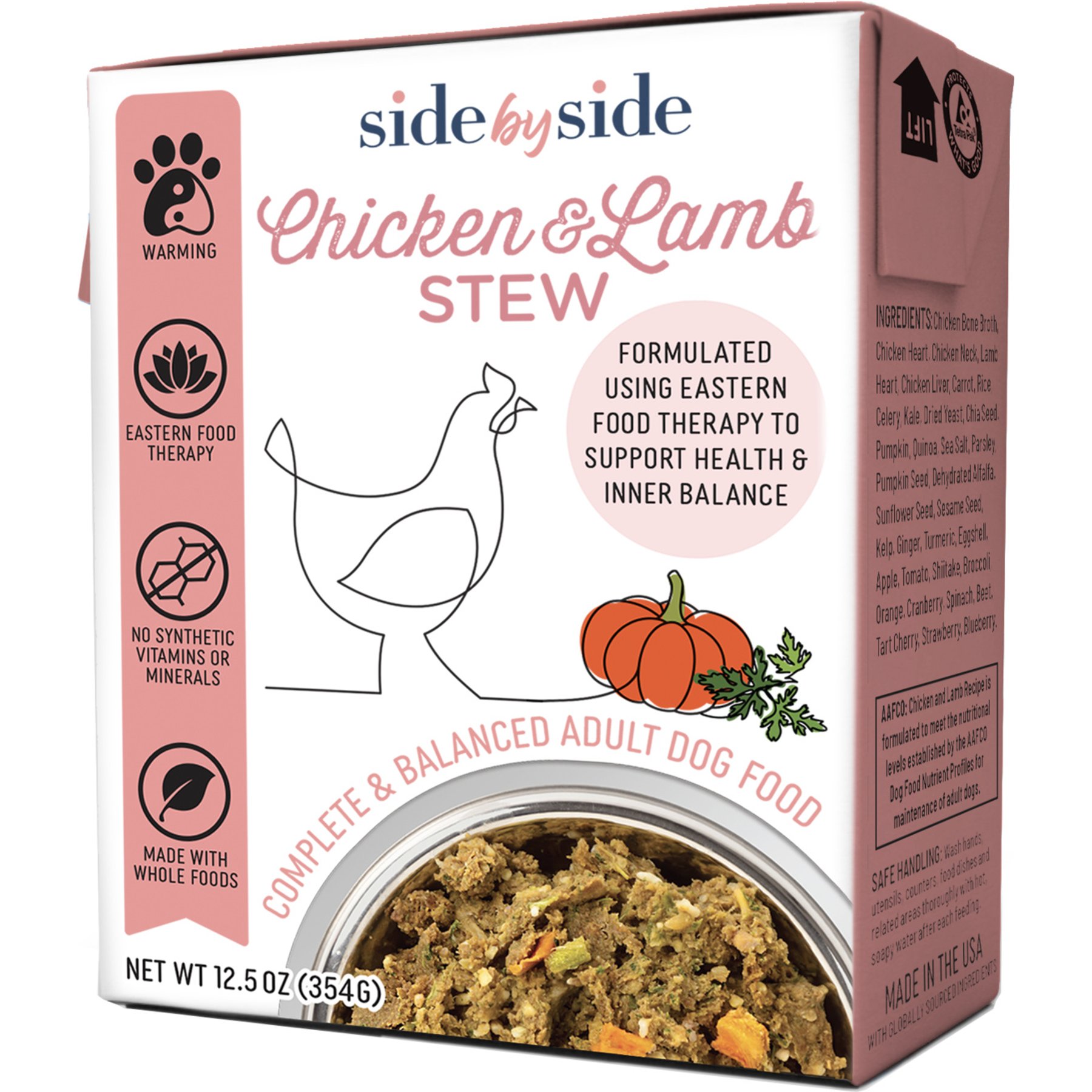 Side By Side Warming Complete & Balanced Chicken & Lamb Stew Wet Dog Food