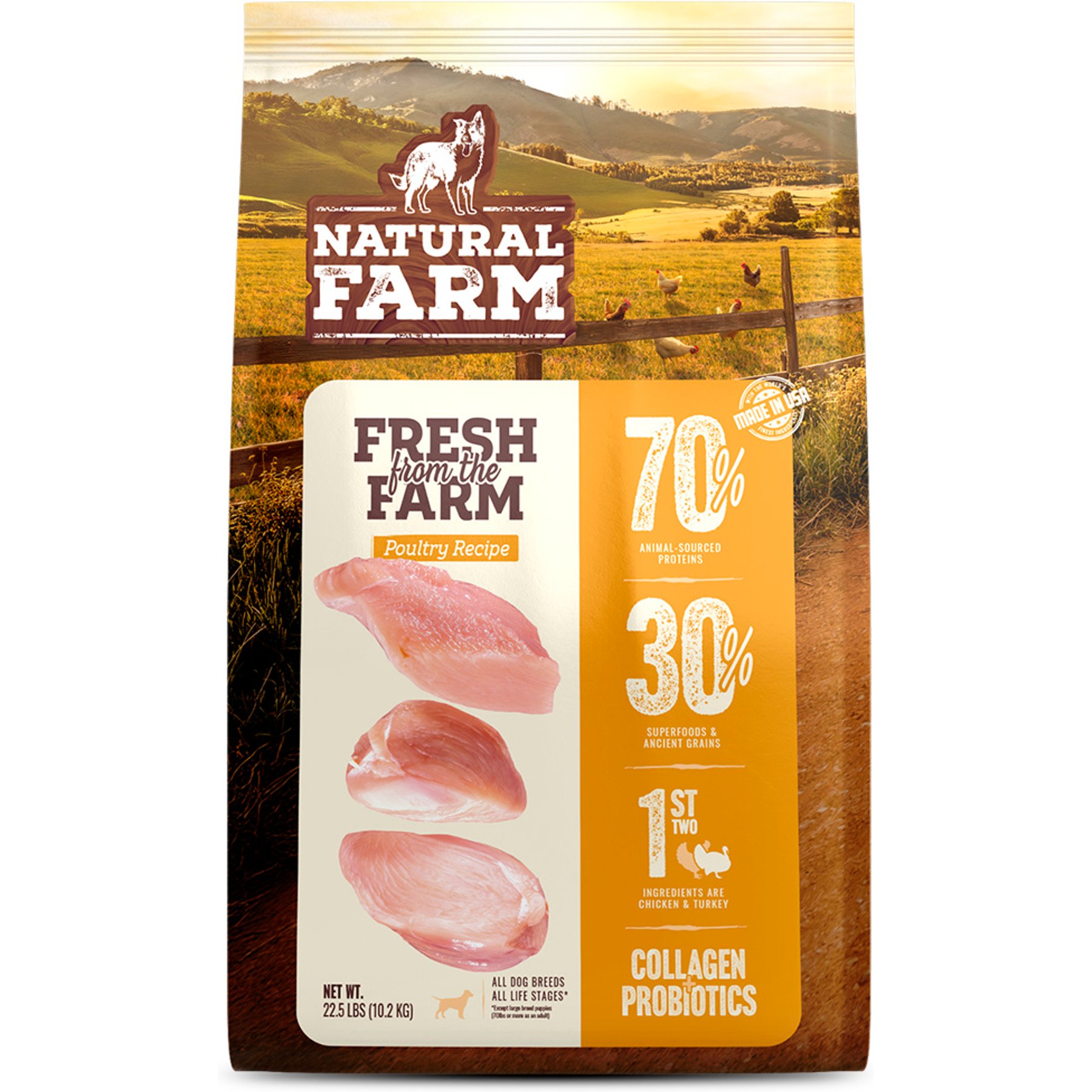 Natural Farm Fresh Chicken Recipe with Collagen Dry Dog Food
