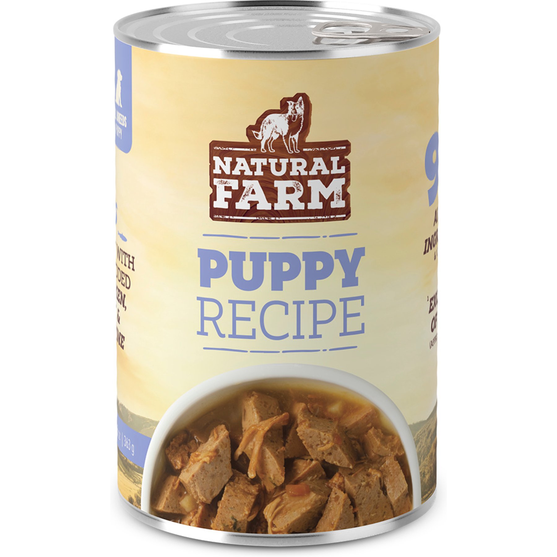 Natural Farm Adult Grain-Free 95% Animal Ingredients Chicken Recipe Canned Wet Puppy Food, 12-oz can, case of 12