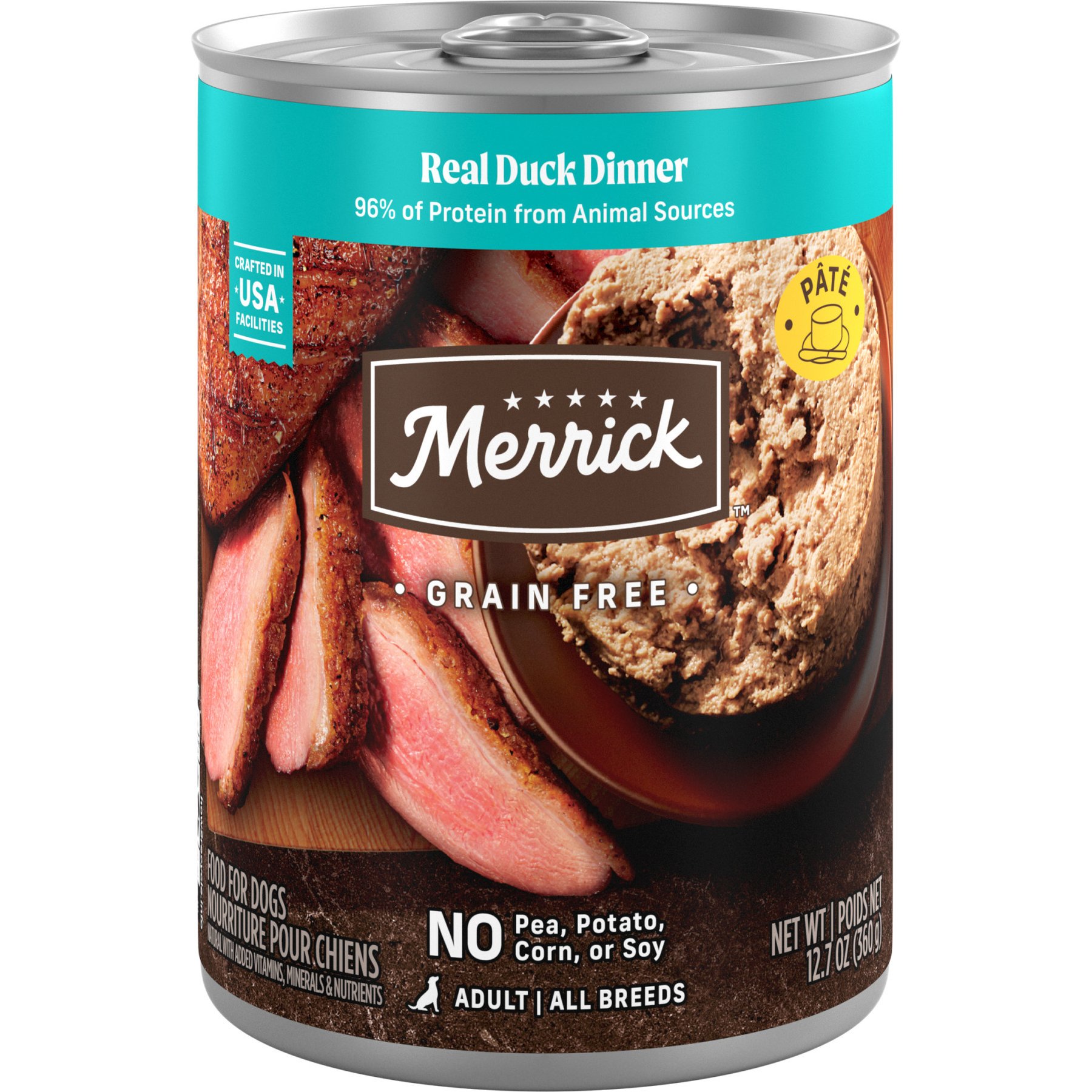 Merrick Grain-Free Real Duck Dinner Canned Dog Food