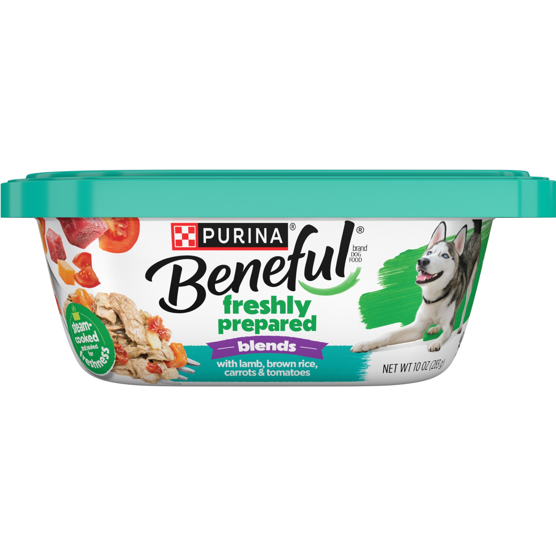 Purina Beneful Freshly Prepared Blends With Lamb, Brown Rice, Carrots & Tomatoes Wet Dog Food, 10-oz container, case of 8
