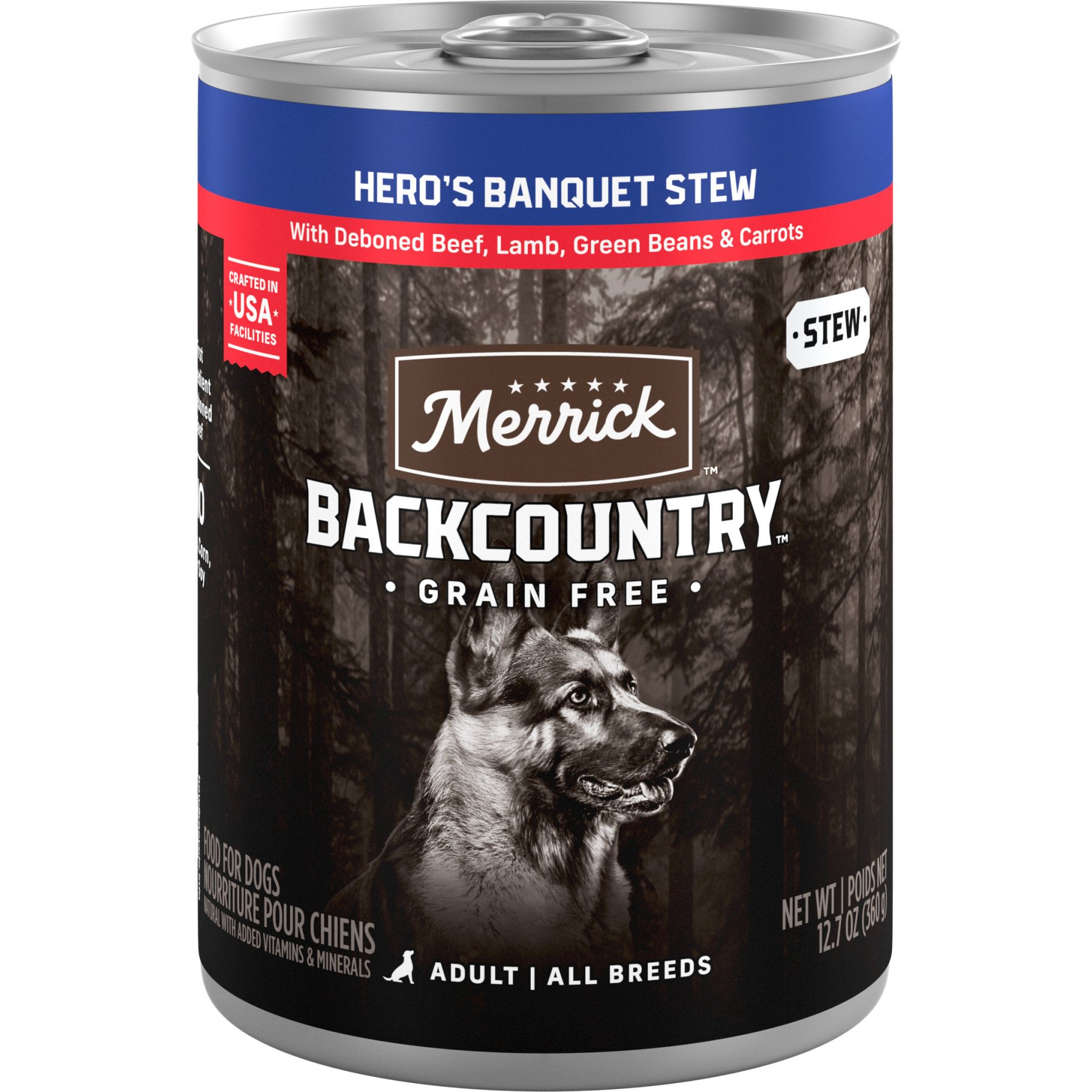 Merrick Backcountry Grain-Free Wet Dog Food Hero's Banquet Stew