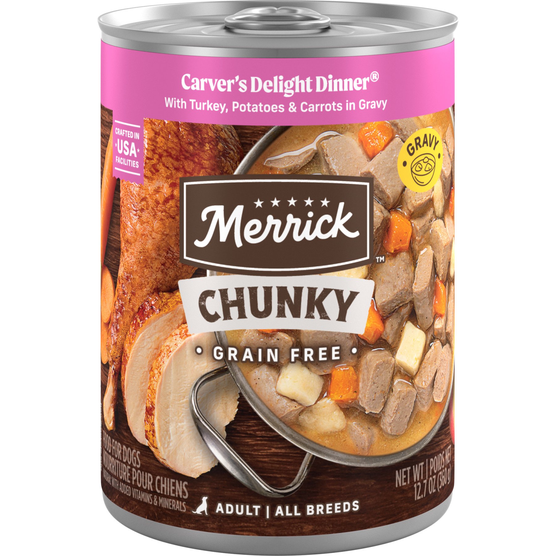 Merrick Chunky Grain-Free Wet Dog Food Carvers Delight Dinner