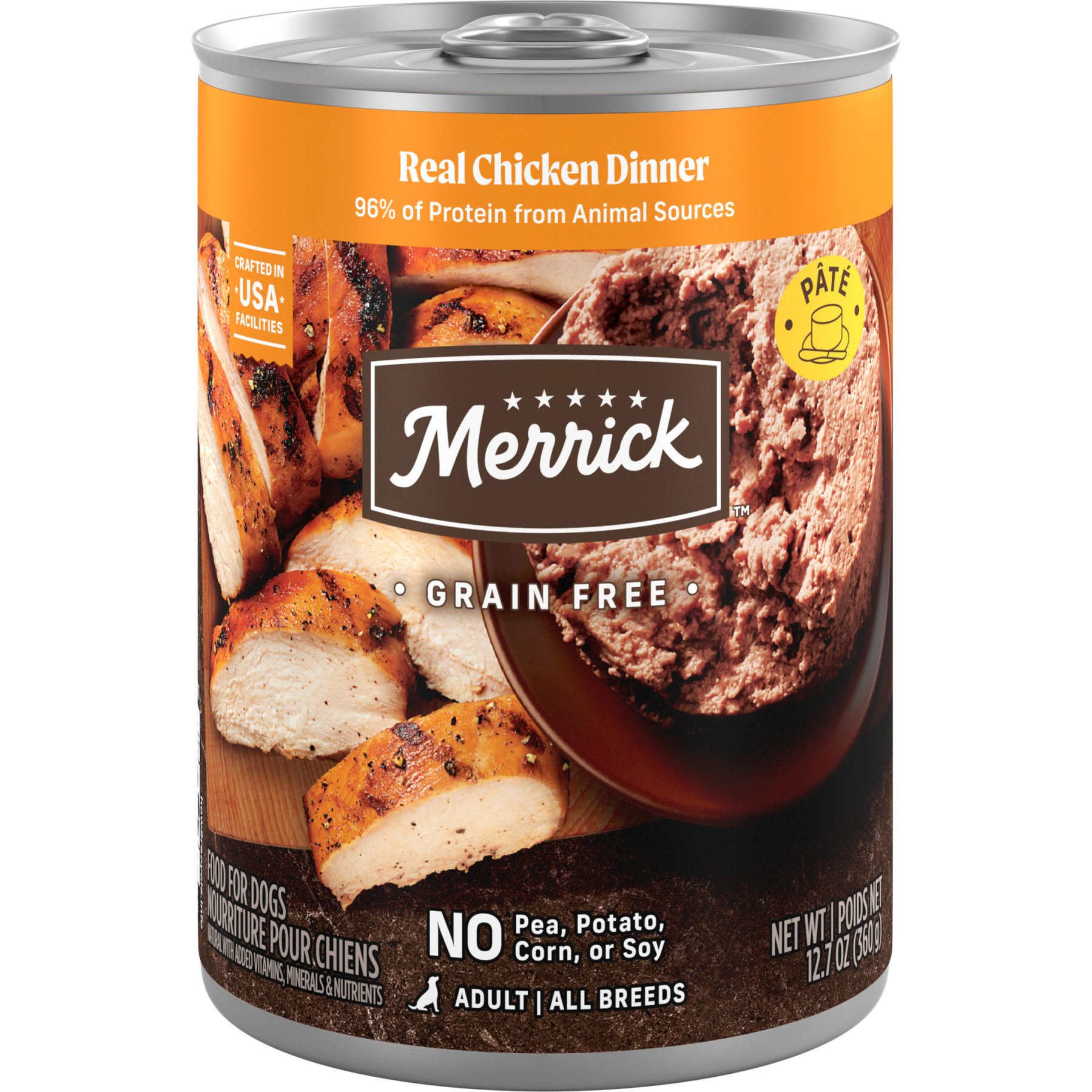 Merrick Grain-Free Wet Dog Food Real Chicken Recipe