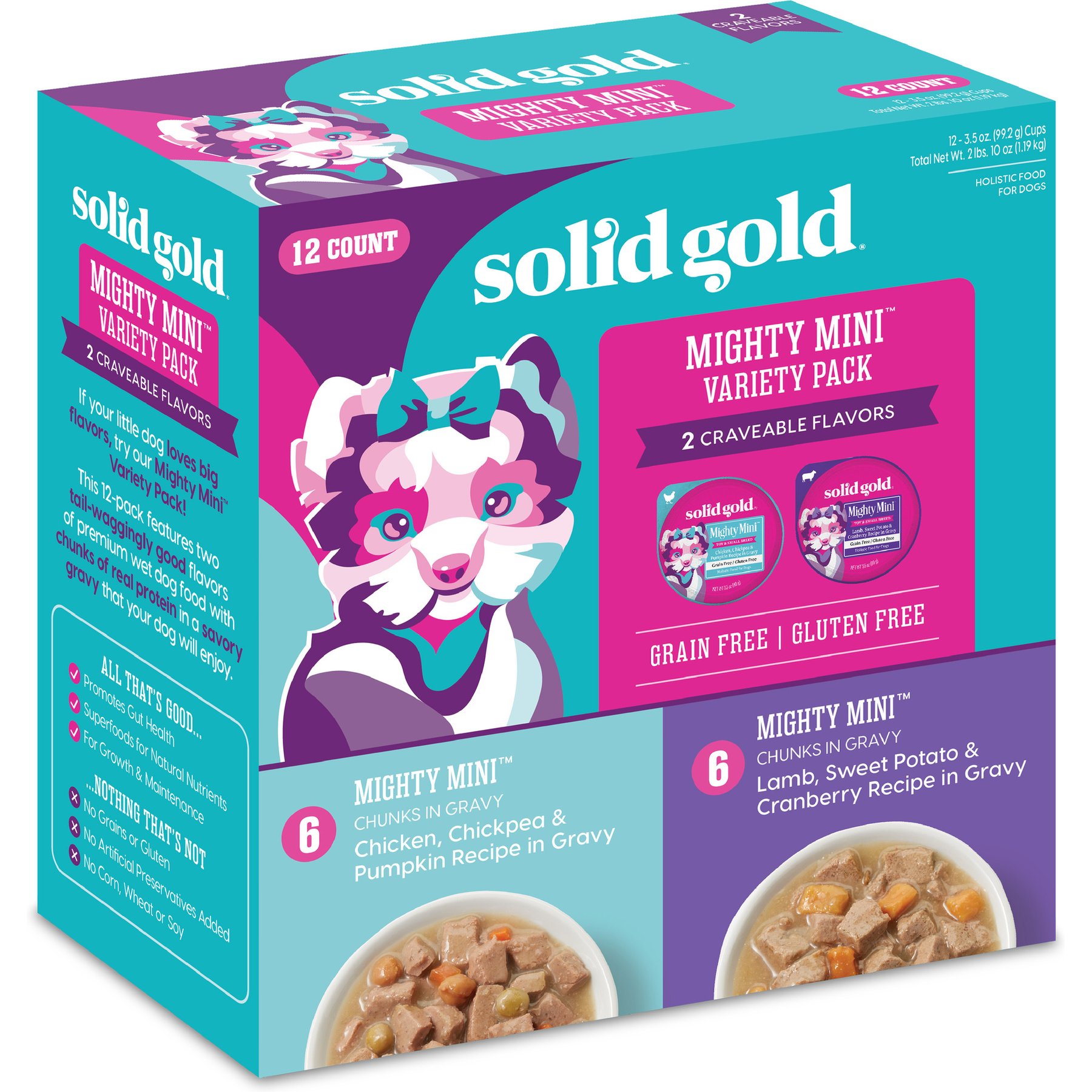 Solid Gold Mighty Mini Small & Toy Breed Grain-Free Variety Pack Wet Dog Food