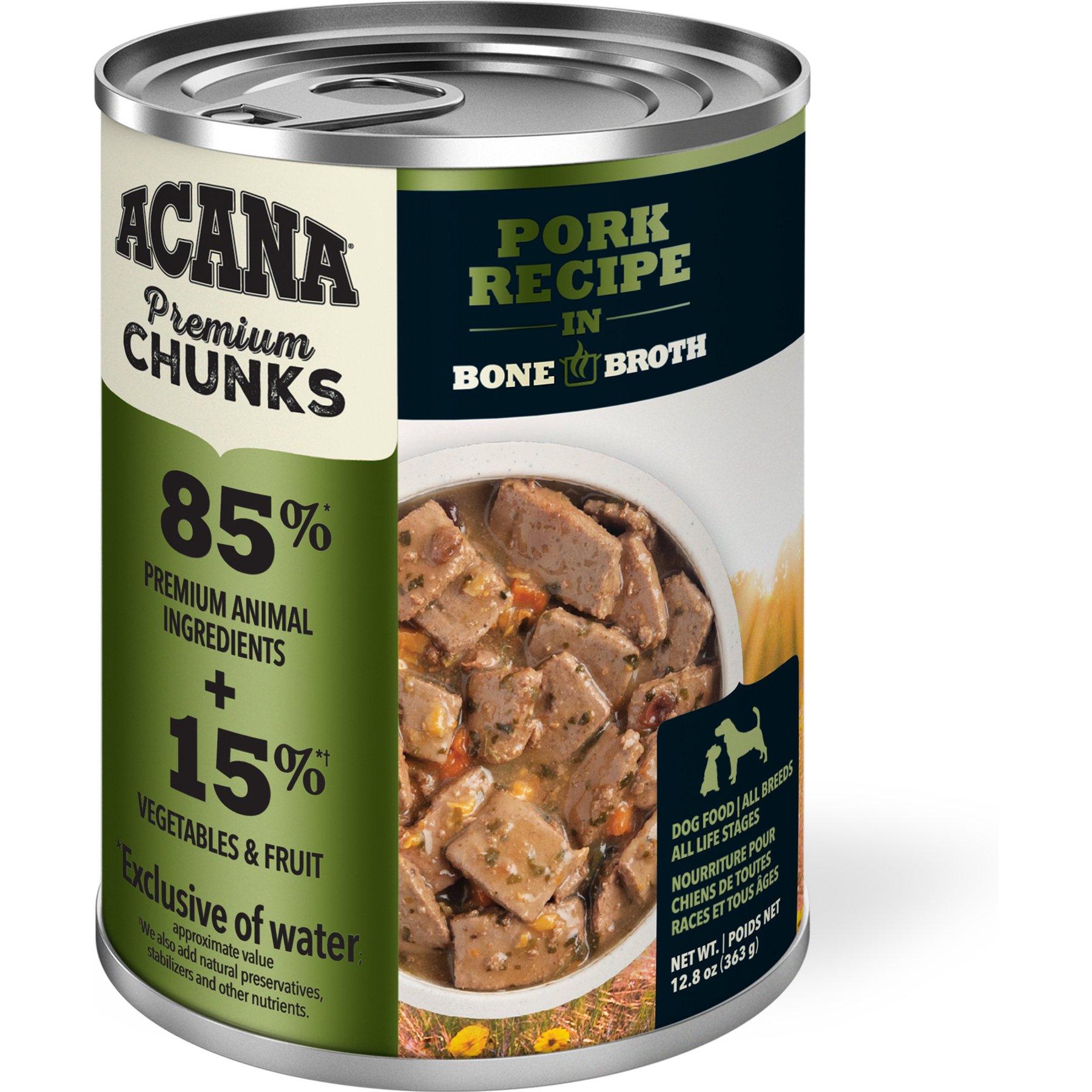 ACANA Premium Chunks Pork in Bone Broth Grain-Free Wet Dog Food