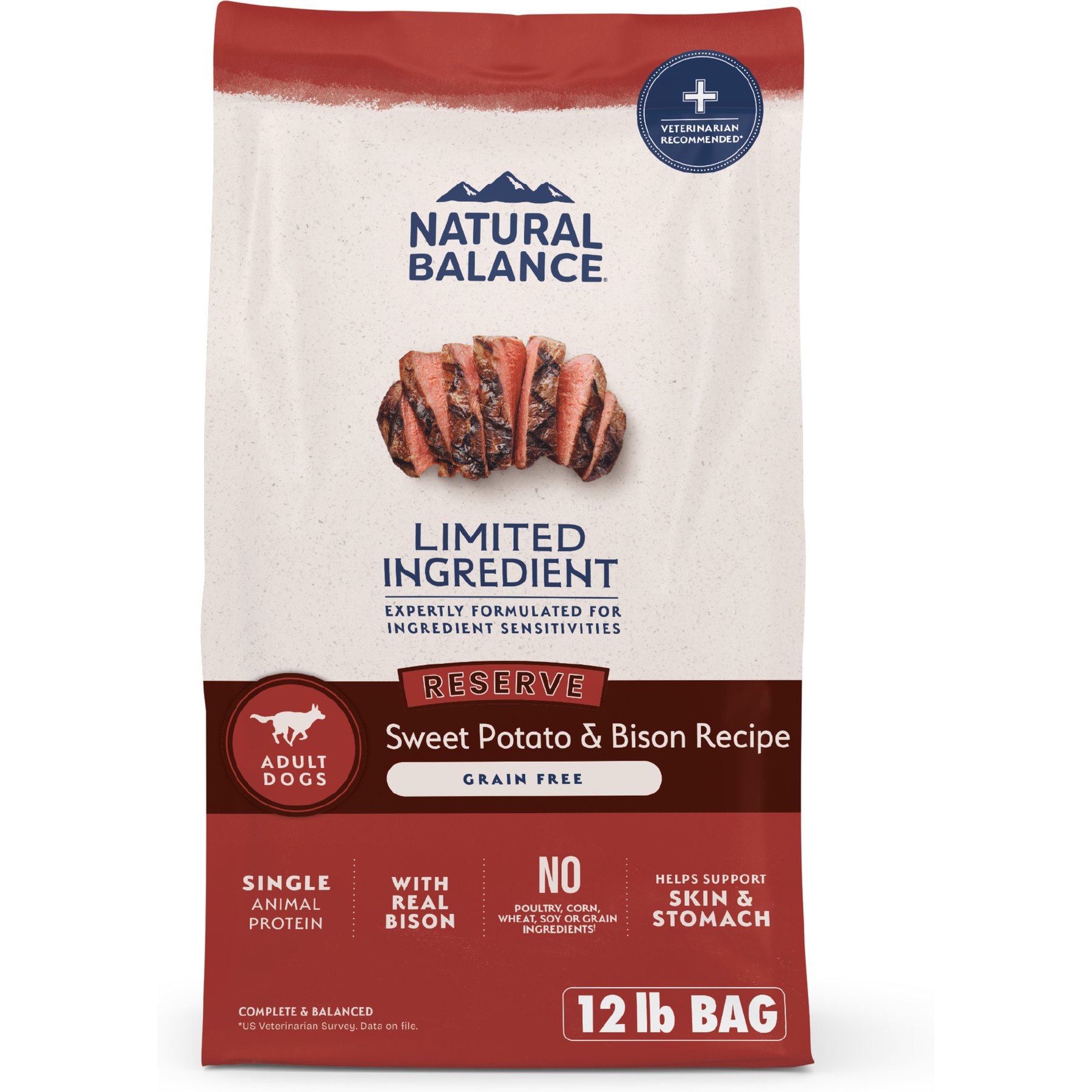 Natural Balance Limited Ingredient Reserve Grain-Free Sweet Potato & Bison Recipe Dry Dog Food