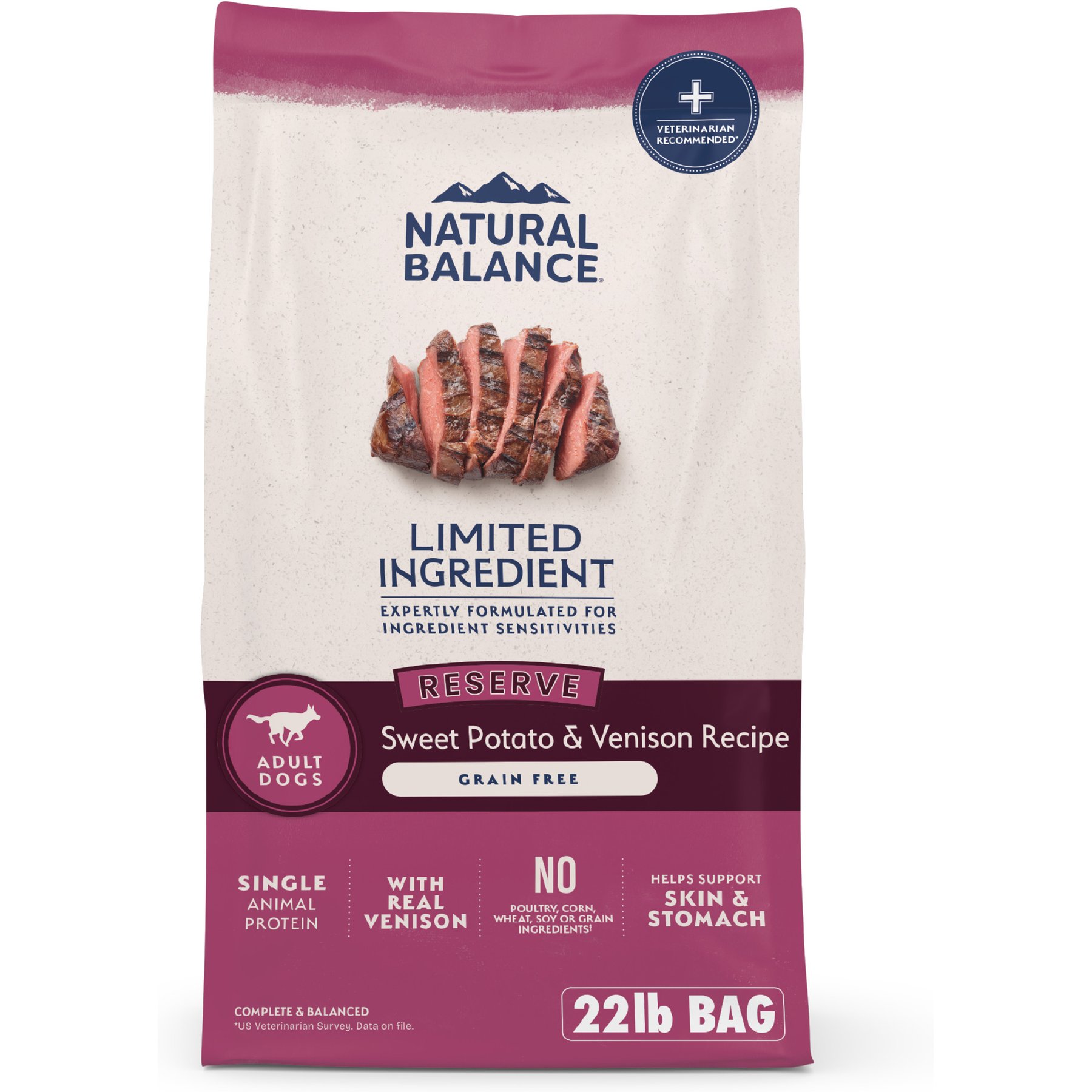 Natural Balance Limited Ingredient Reserve Grain-Free Sweet Potato & Venison Recipe Dry Dog Food