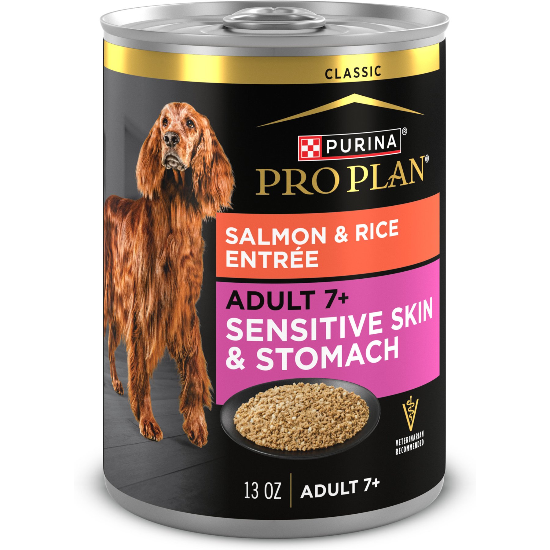 Purina Pro Plan Sensitive Stomach & Skin Senior Salmon & Rice Entrée Classic Wet Dog Food