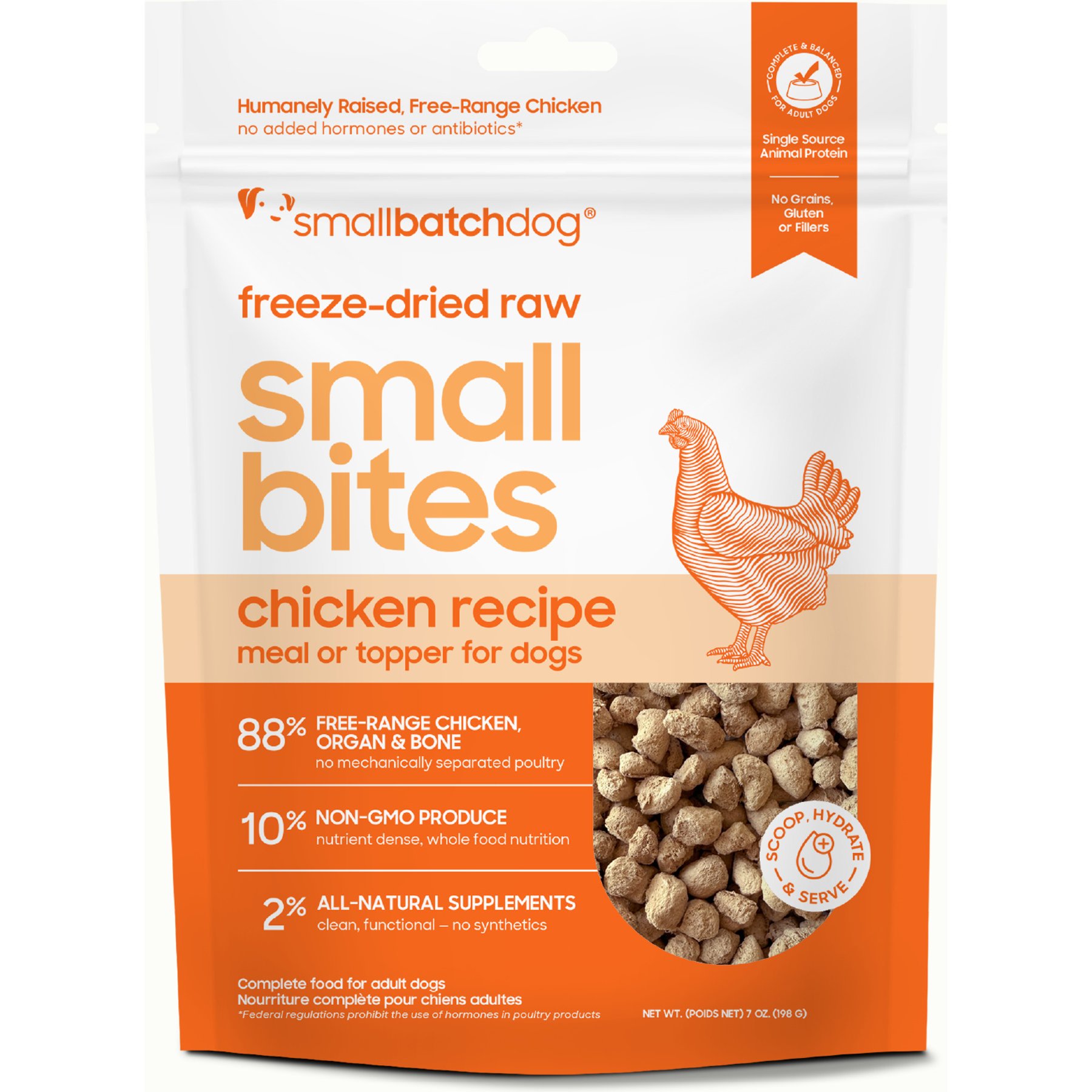 Smallbatch Pets Freeze-Dried Chicken Small Bites Dog Food