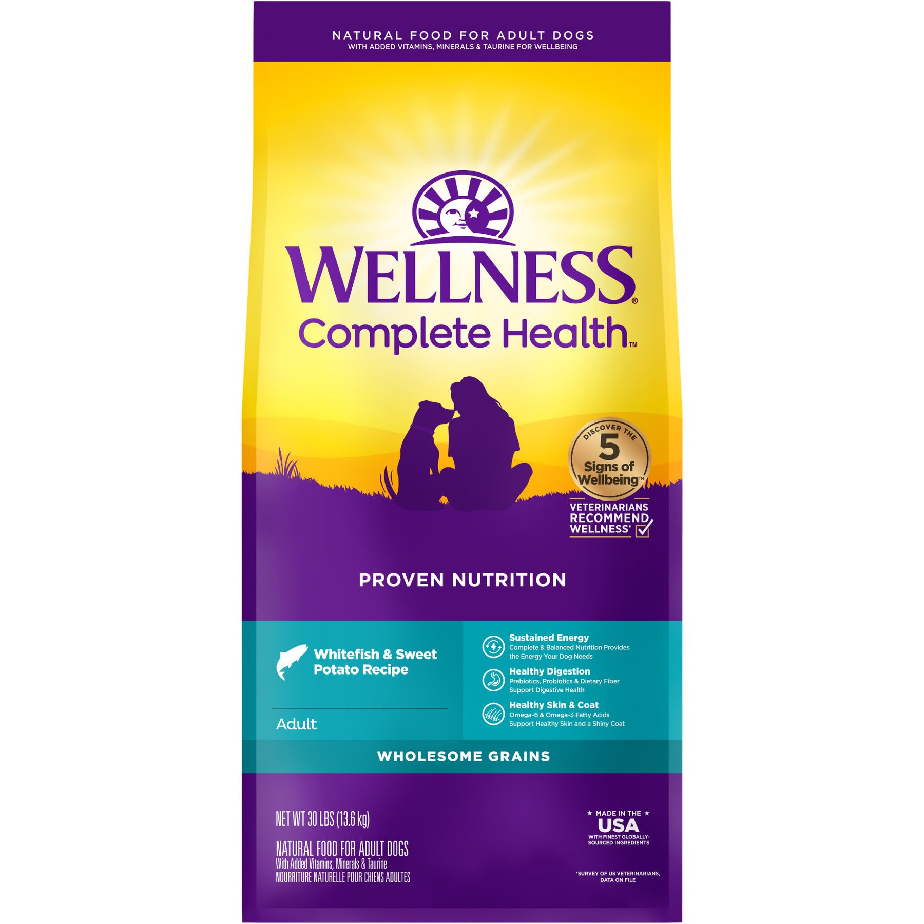Wellness Complete Health Adult Whitefish & Sweet Potato Recipe Dry Dog Food